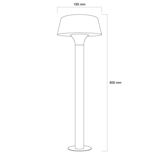 Staande solarlamp Edison op zonne-energie - Warm wit licht - 80 cm hoog