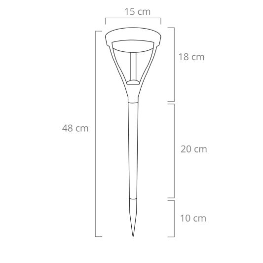 Voordeelset 4x Solar priklamp Birdie zwart met warm wit licht