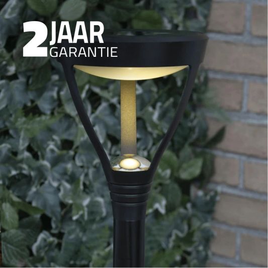 Voordeelset 8x Solar priklamp Birdie zwart met warm wit licht