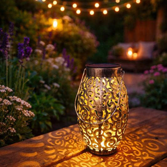 Voordeelset Solar LED tafellamp Agadir 3 stuks op zonne-energie met mooi lichteffect