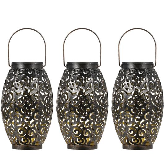 Voordeelset Solar LED tafellamp Agadir 3 stuks op zonne-energie met mooi lichteffect