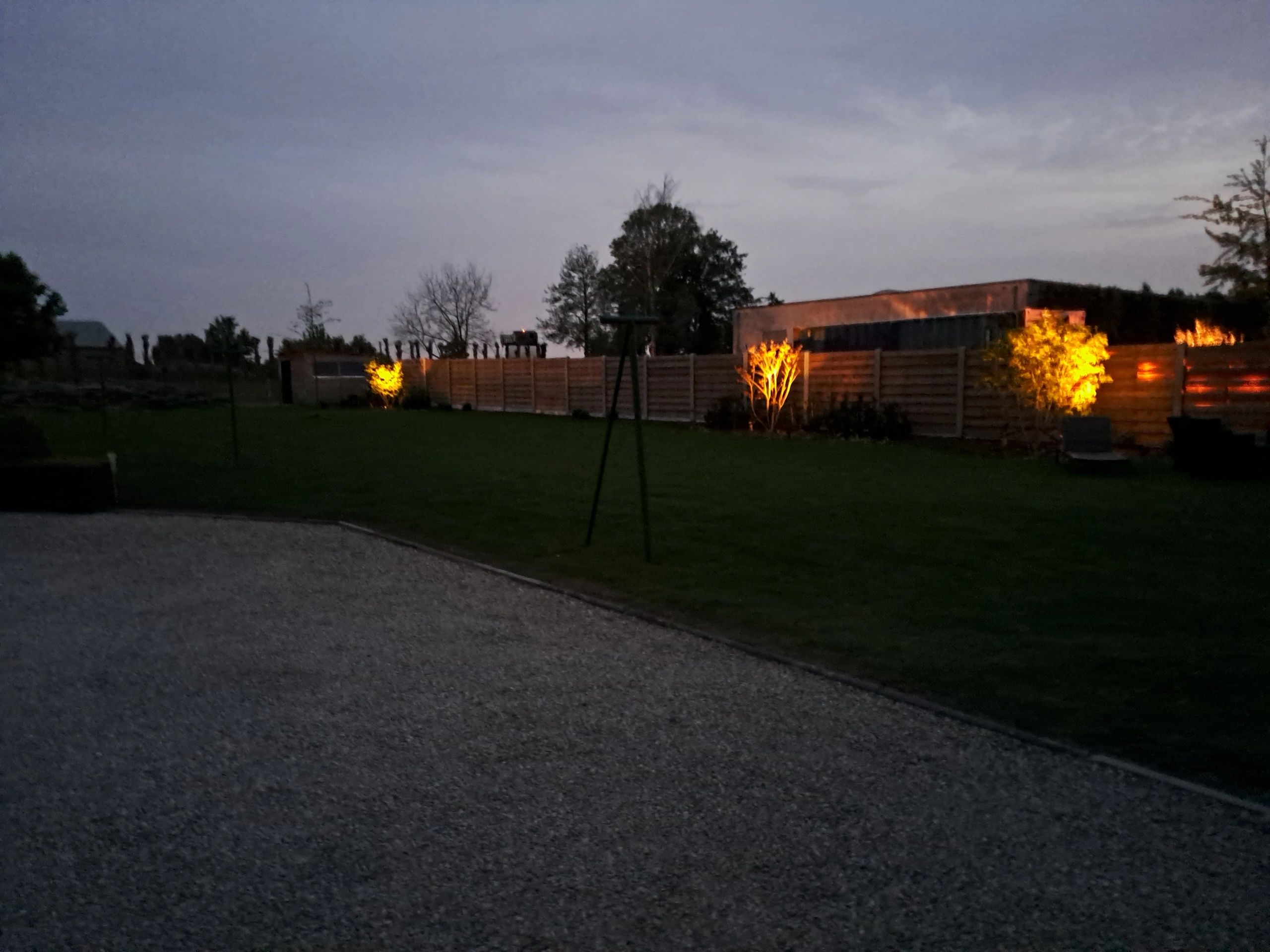 Solar spot Highlight voor wandmontage of grondspies warm wit voordeelset 3