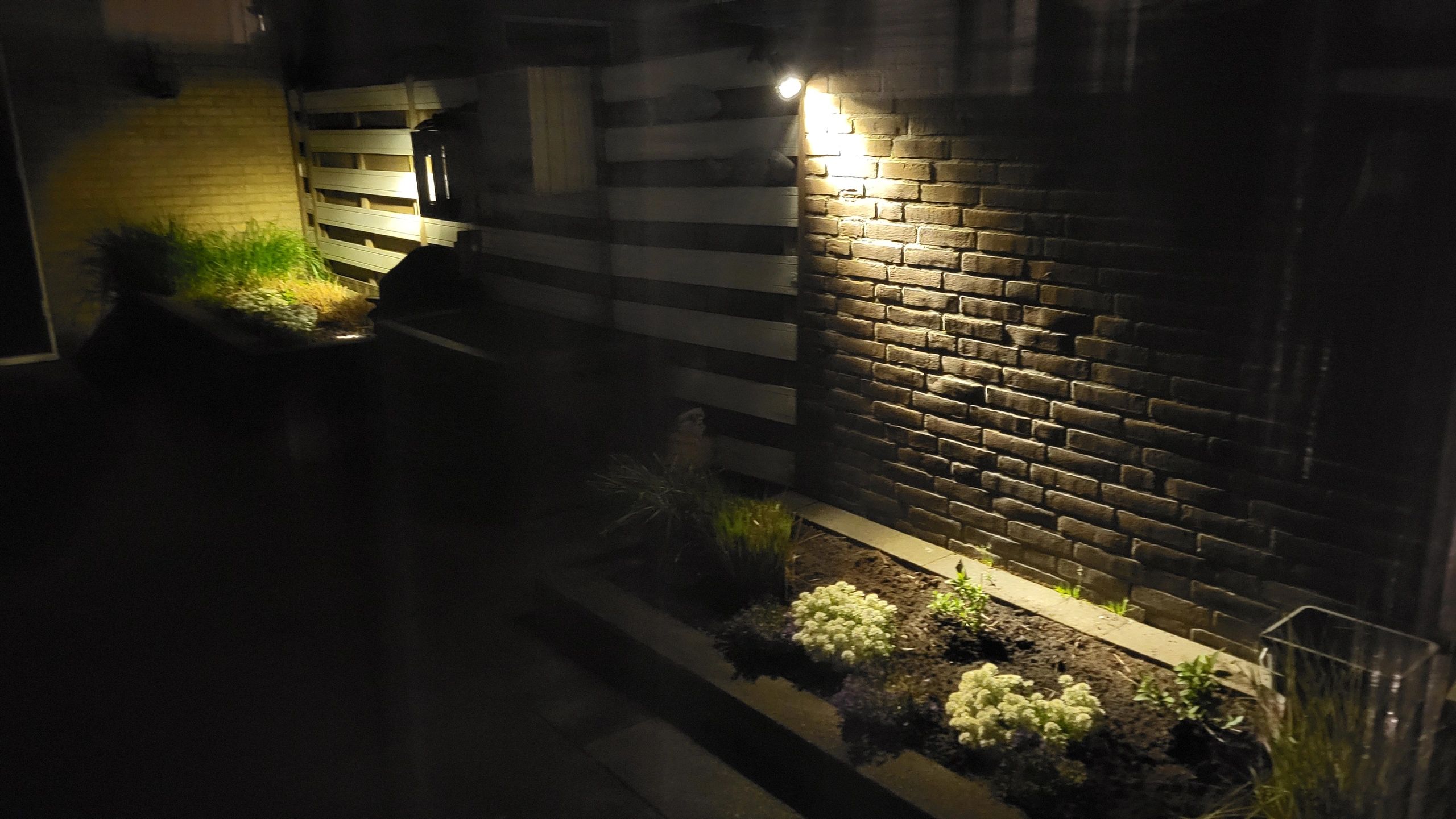 Solar spot Highlight voor wandmontage of grondspies warm wit voordeelset 3