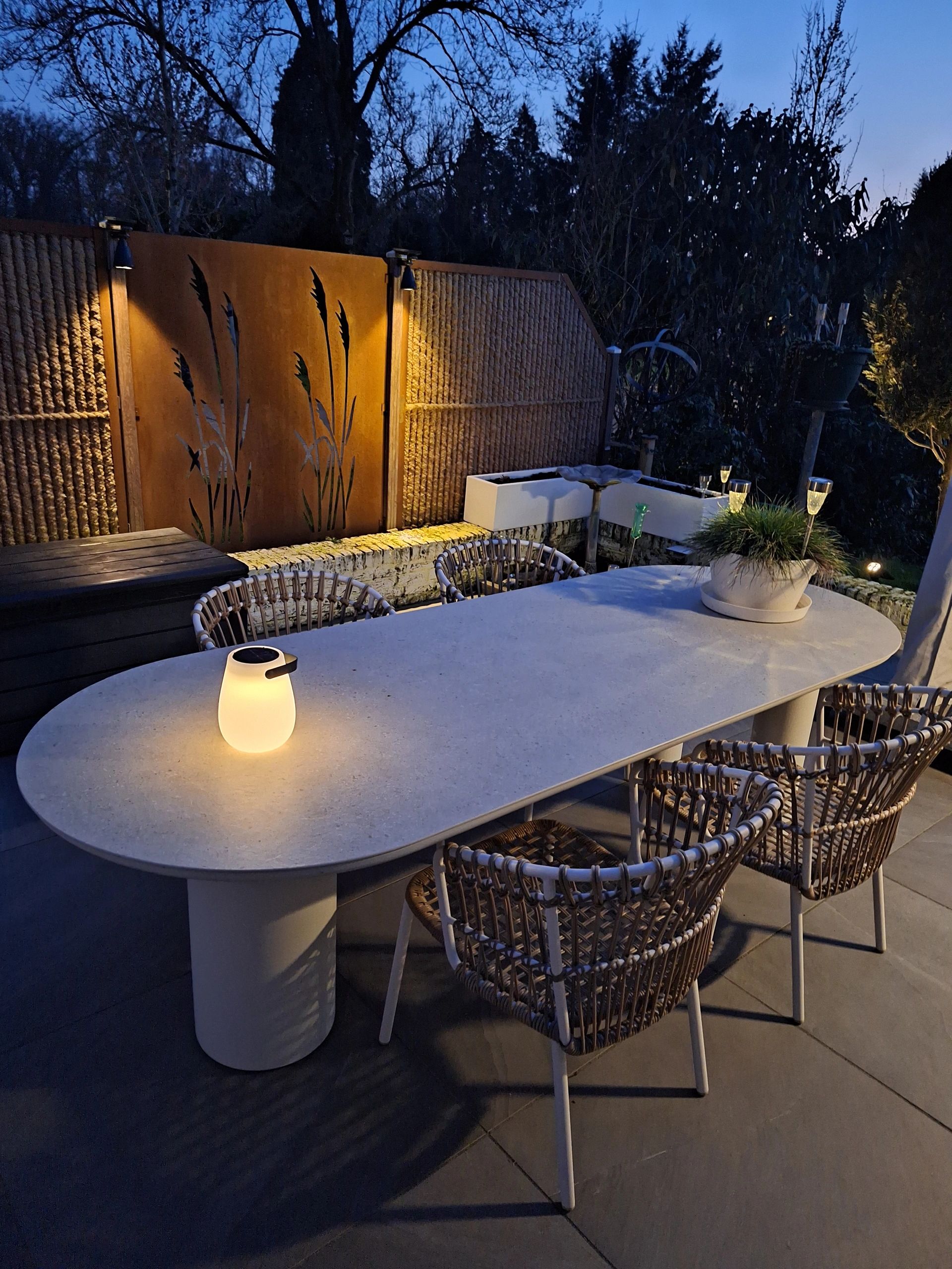 Solar spot Highlight voor wandmontage of grondspies warm wit voordeelset 3