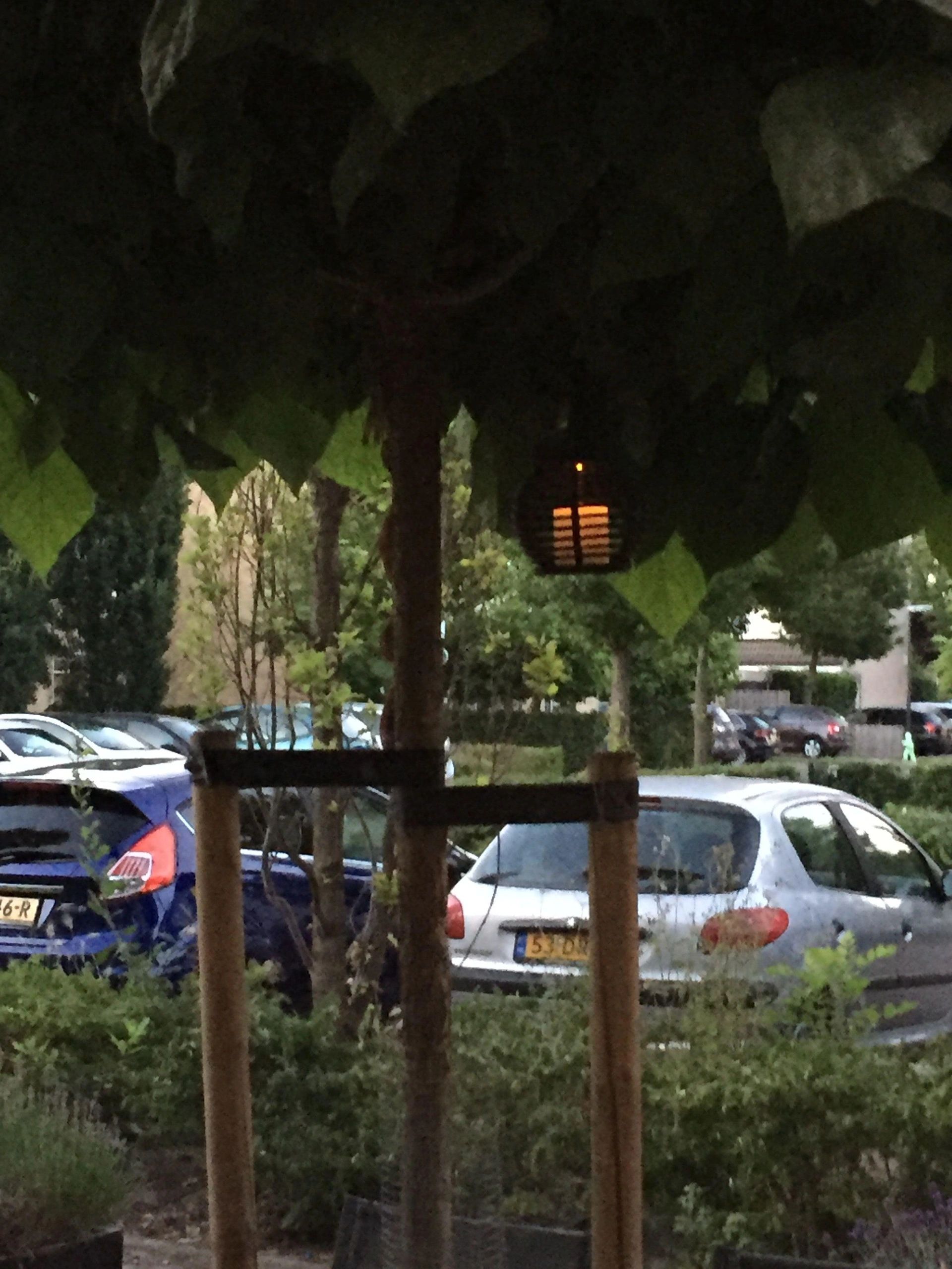 Solar Lantaarn Basket Small Rotanlook lamp op zonne energie