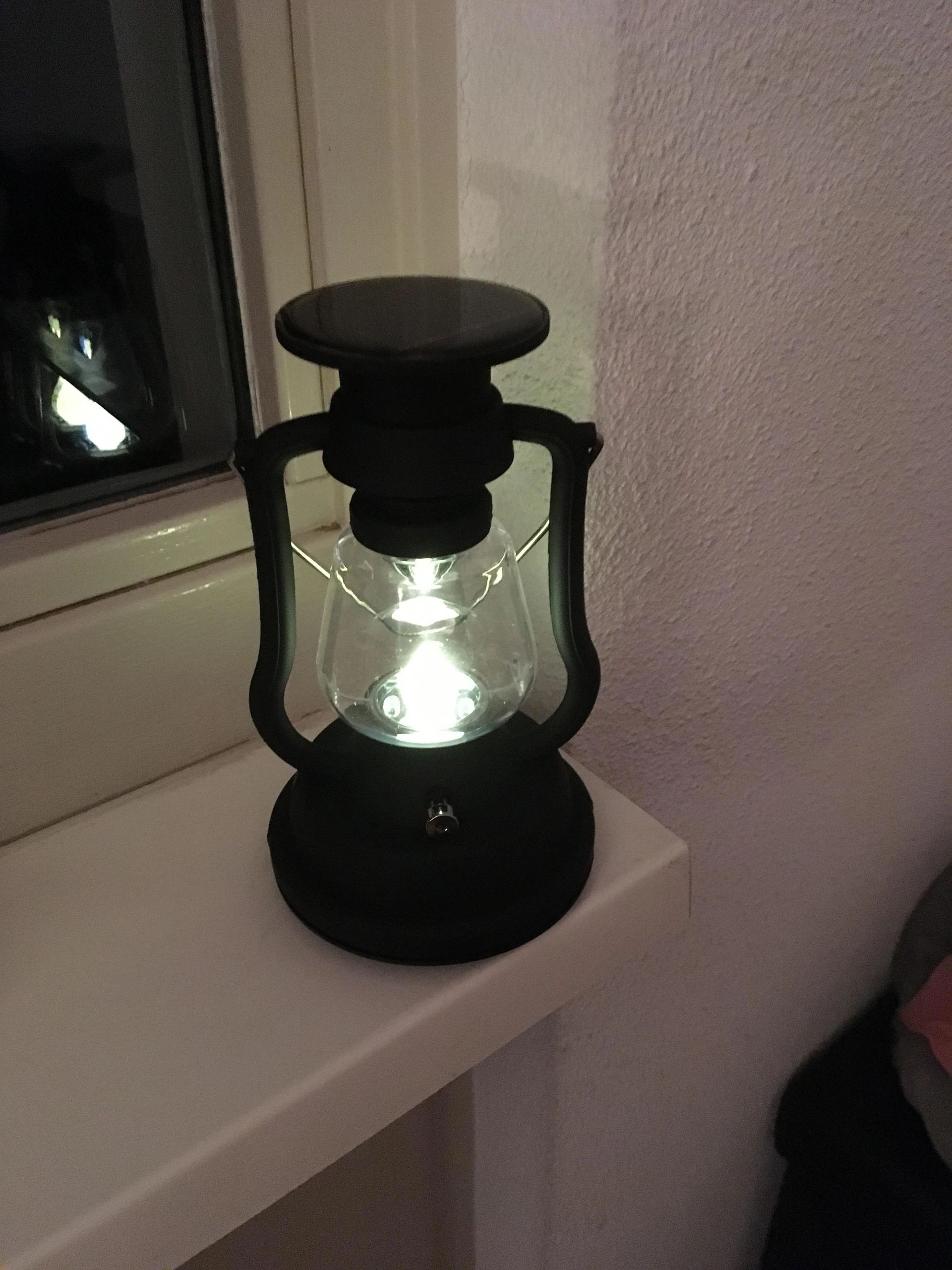 Solar storm windlicht OiL op zonne energie kleur zwart