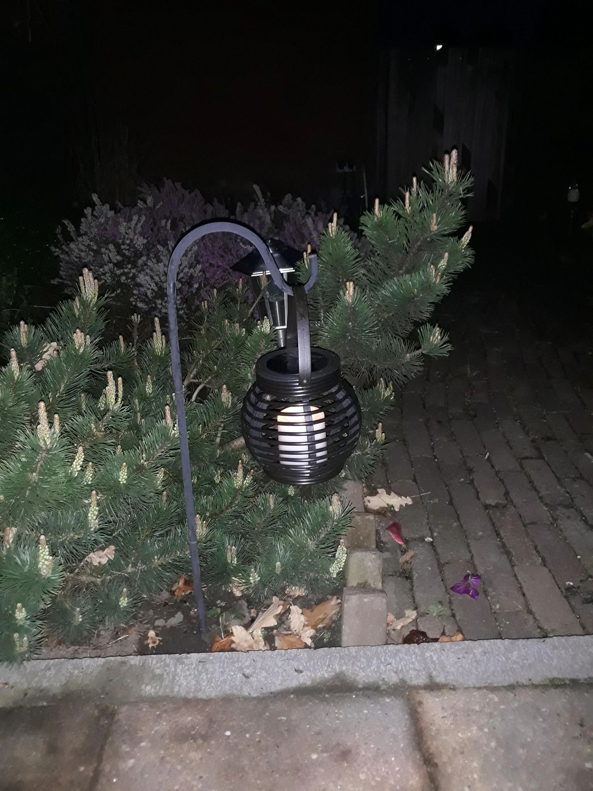 Solar Lantaarn Basket Small Rotanlook lamp op zonne energie