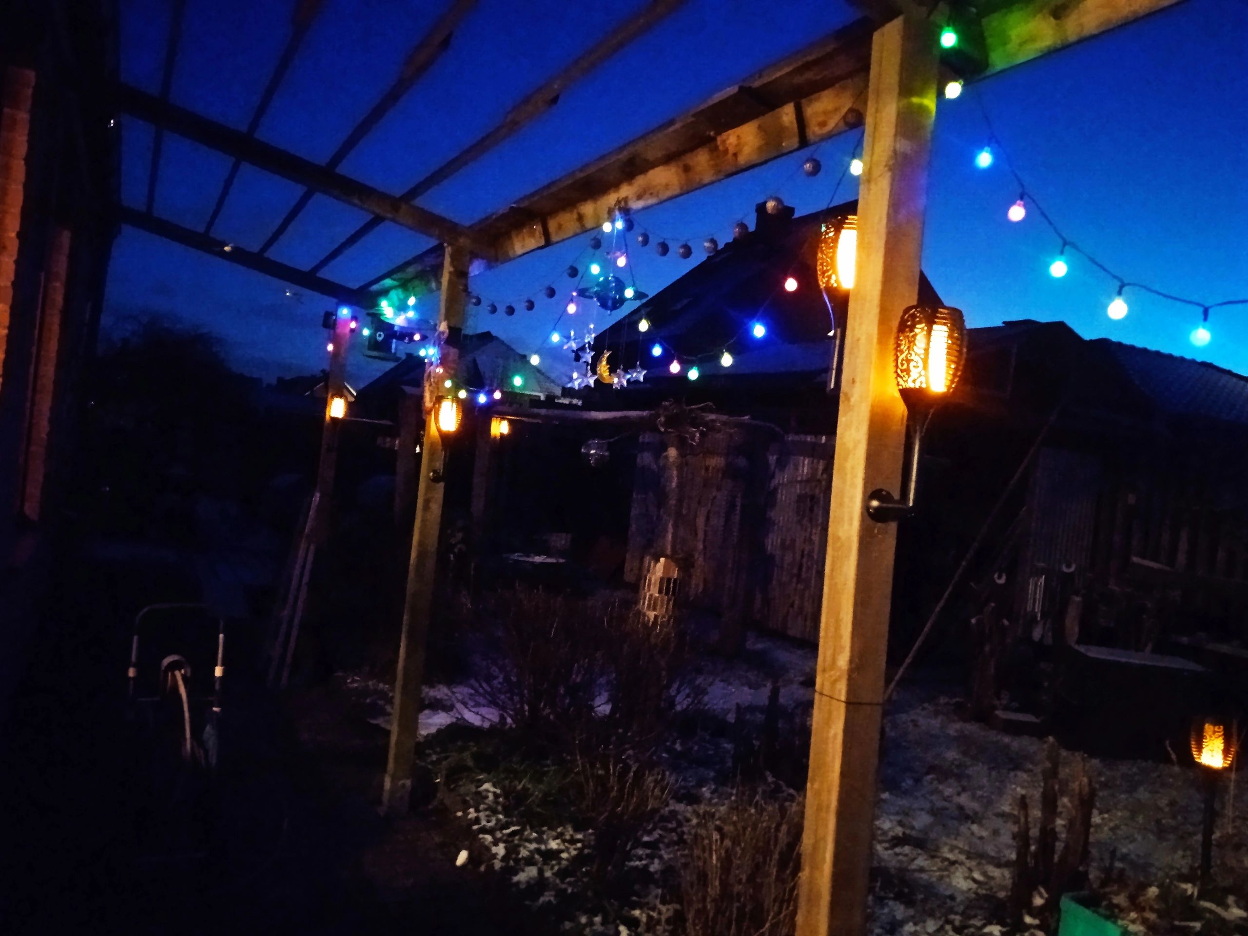 Solarlamp Fakkel voordeelset 3 zwart met schemersensor