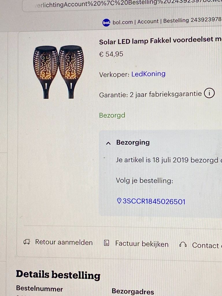 Solarlamp Fakkel voordeelset 3 zwart met schemersensor