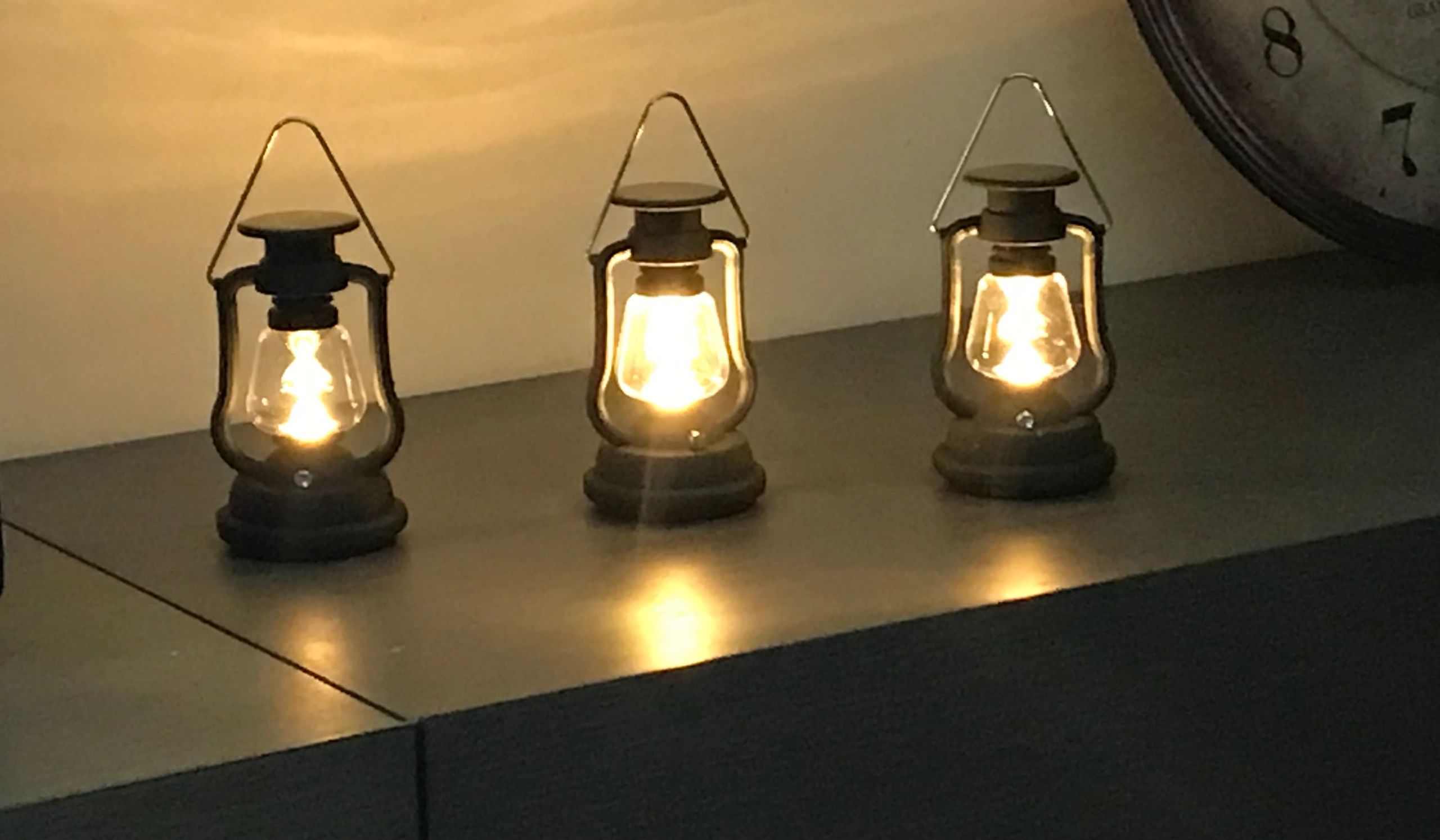 Solar storm windlicht OiL op zonne energie kleur zwart (set van 3 stuks)