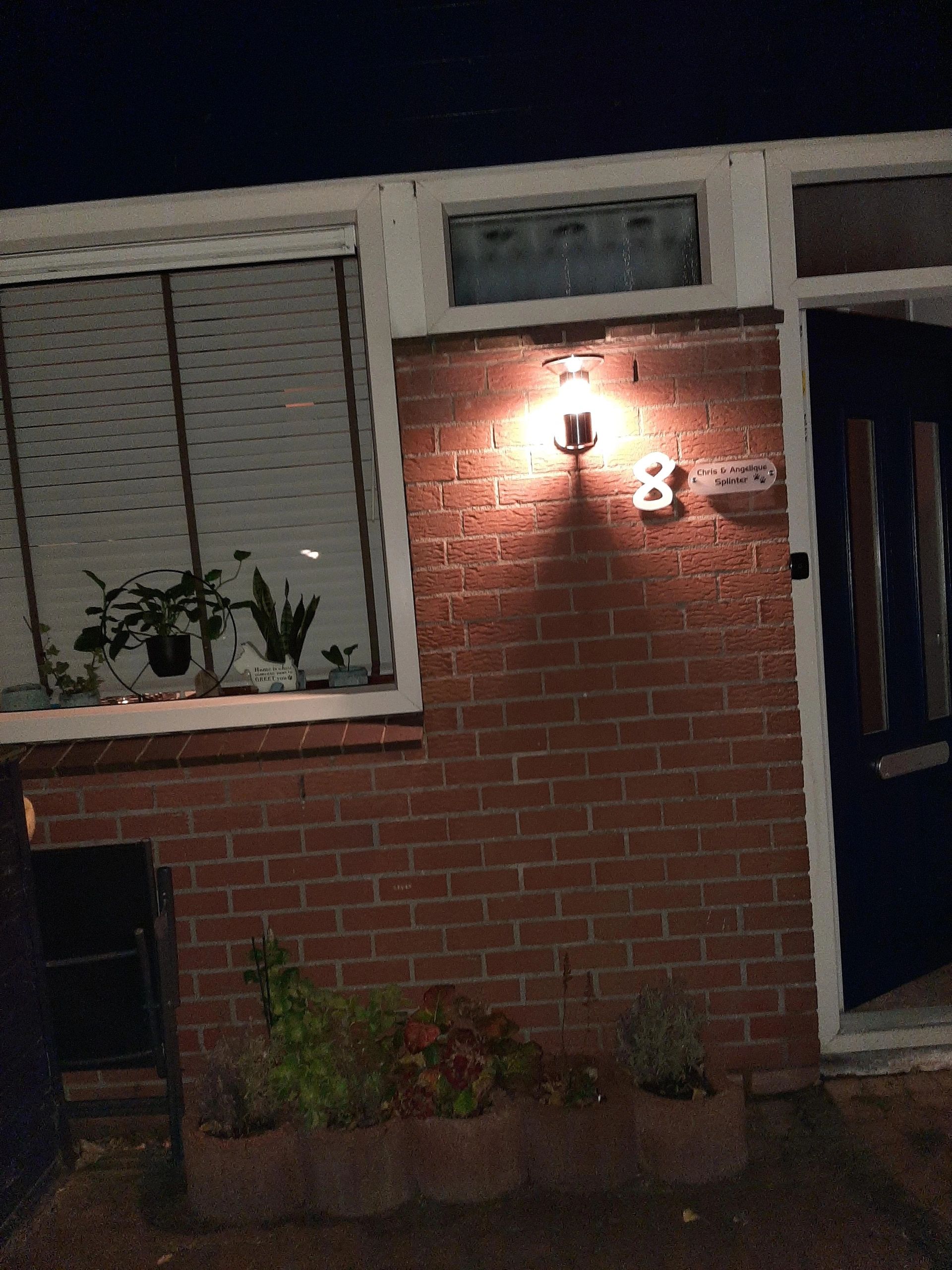 Solar wandlamp Luzern RVS met sensor