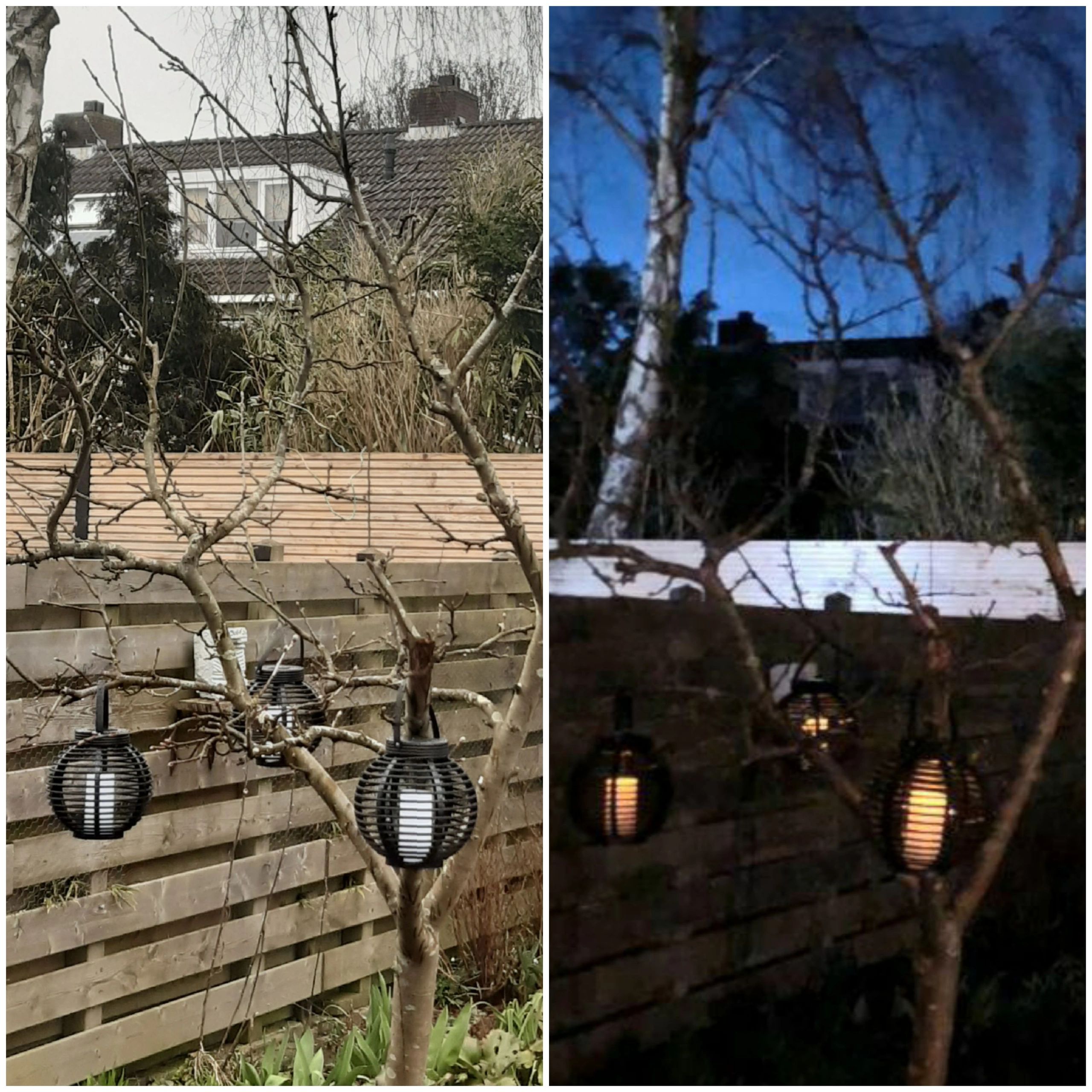 Solar LED lantaarn Genie met realistisch vlam-effect - op zonne energie