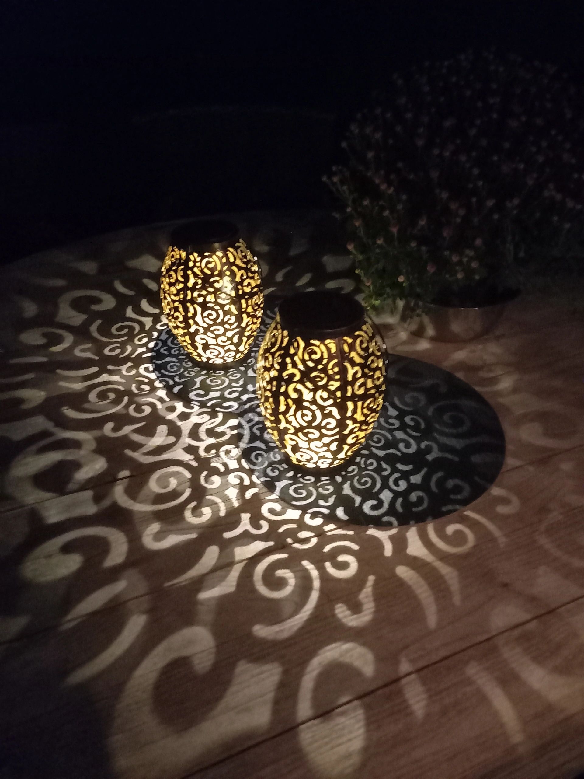 Voordeelset Solar LED tafellamp Agadir 2 stuks op zonne-energie met mooi lichteffect