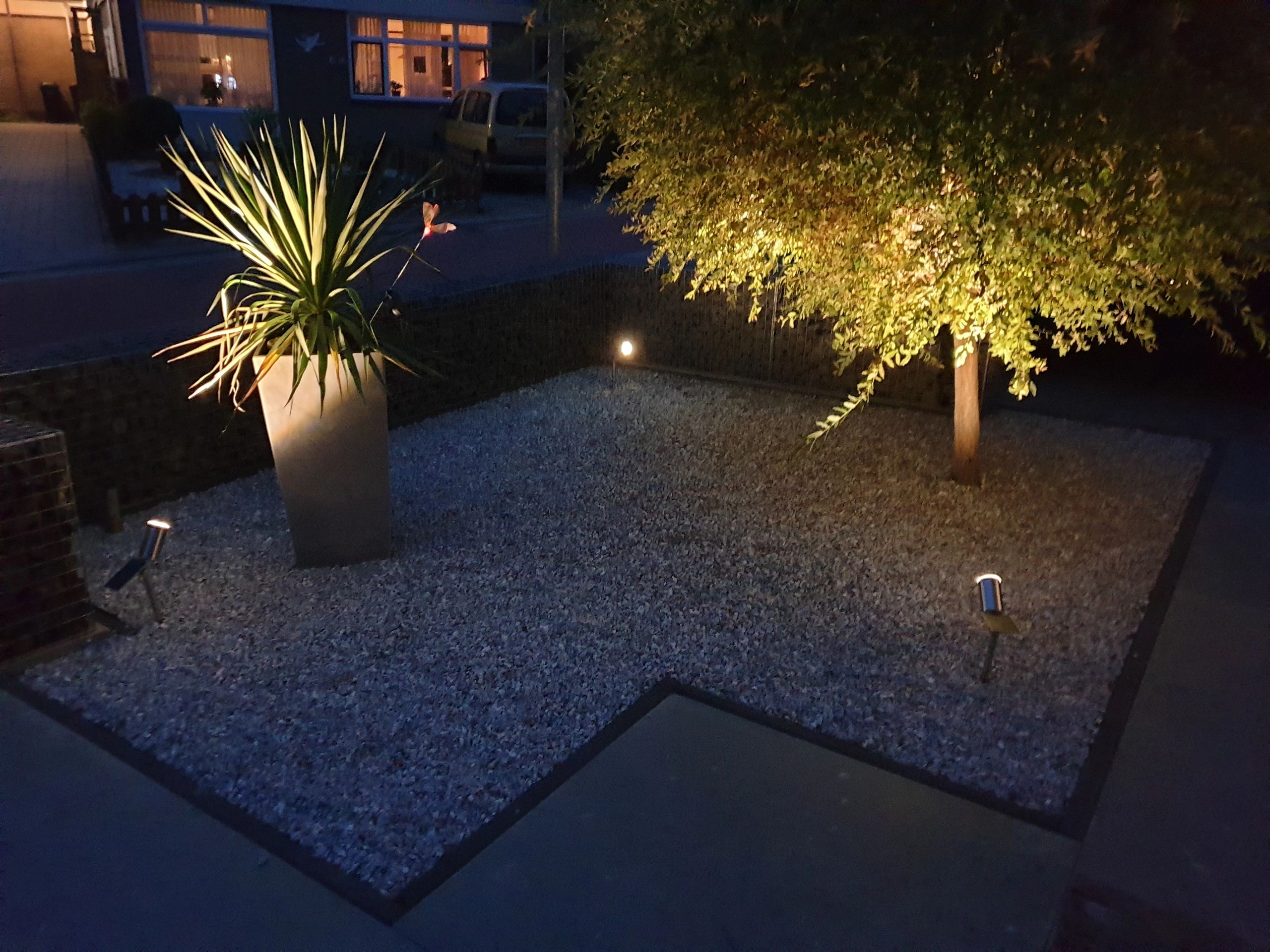 Solar spot Accent voordeelset met grondspies RVS warm wit