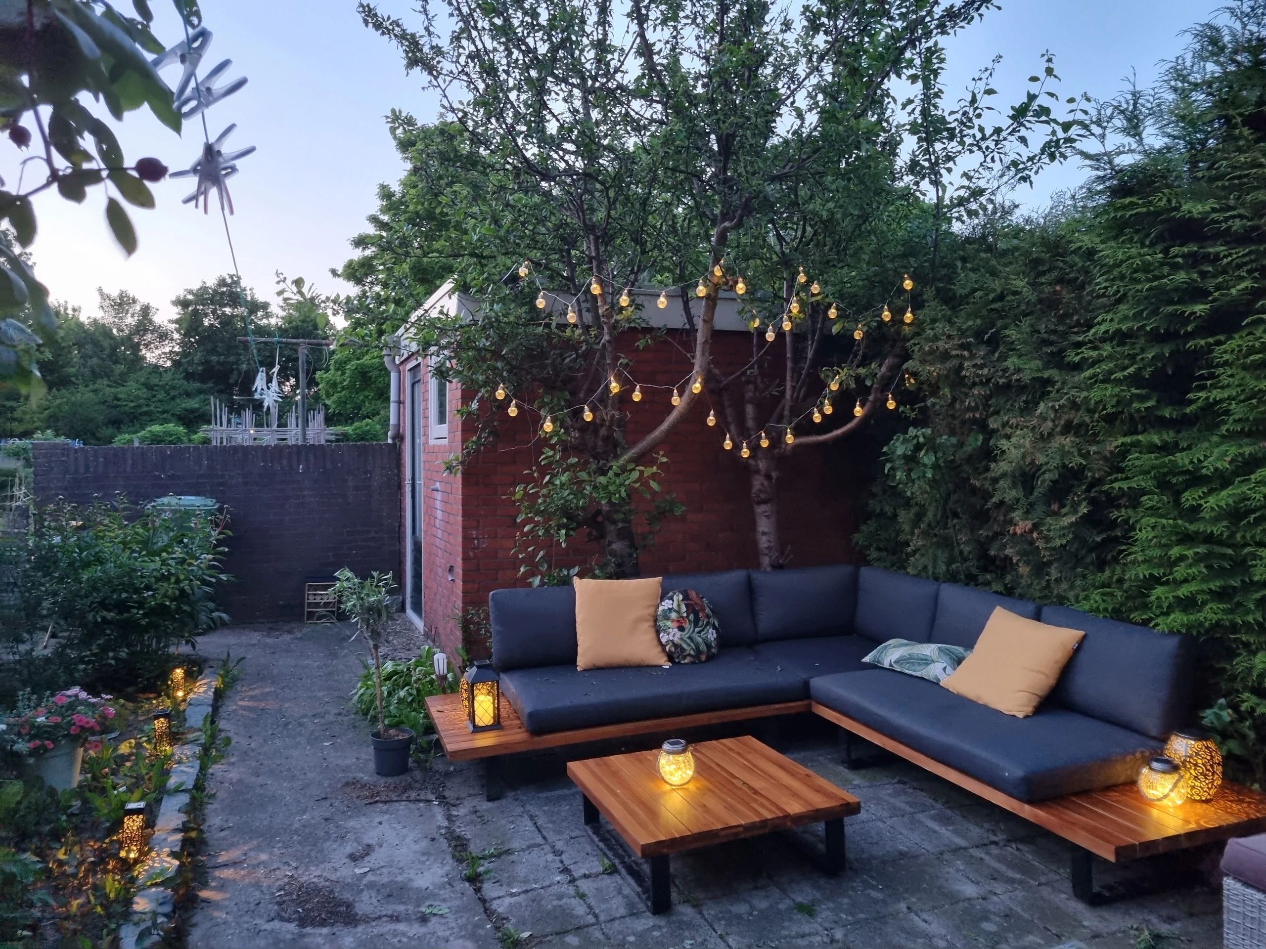 Solar lichtslinger Diamond met 20 warm witte led lampen