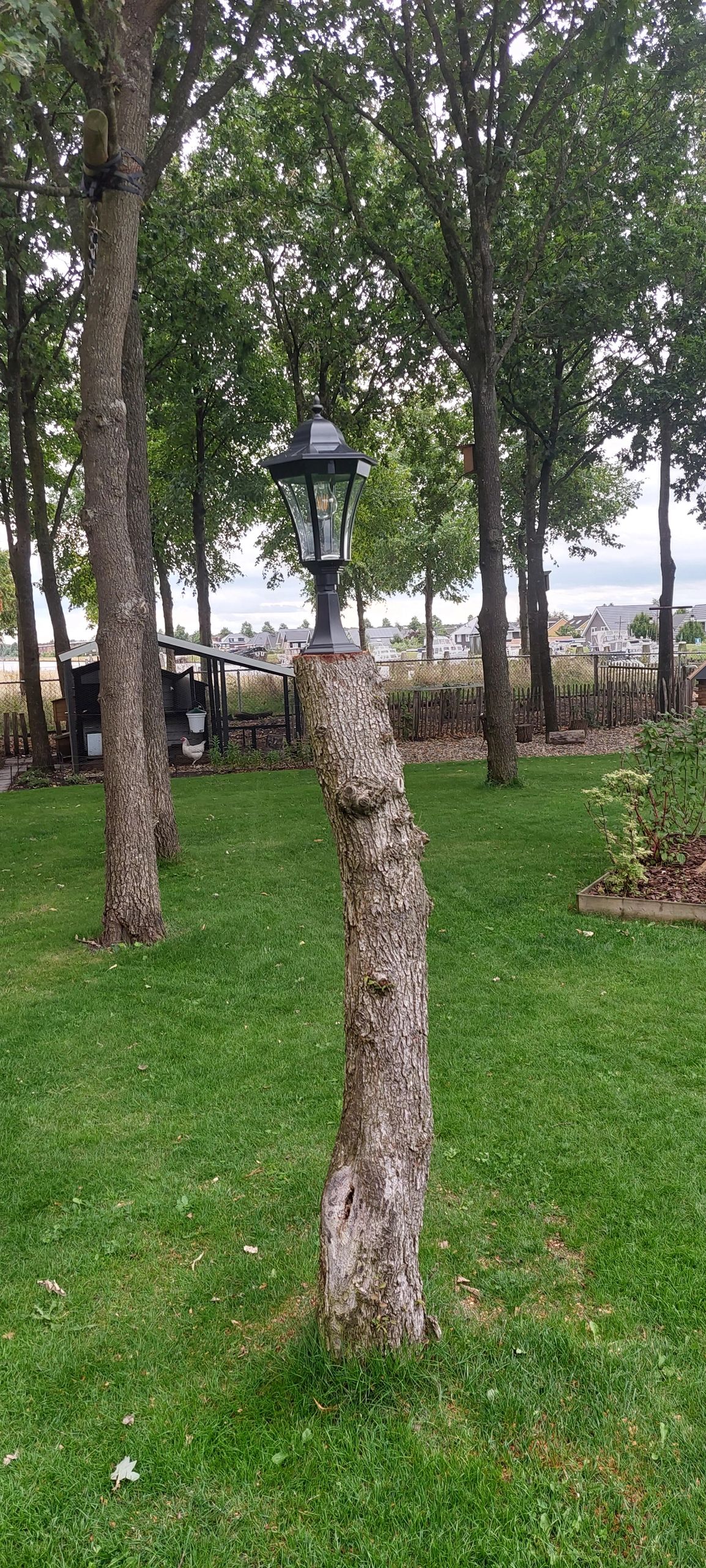 Solar buitenlamp Sheffield sokkel zwart met ledlamp