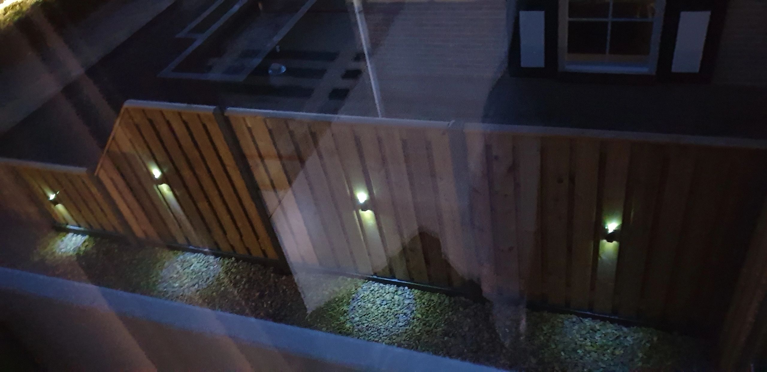 Solar up down wandlamp Roxx met warm en koud wit licht set van 2