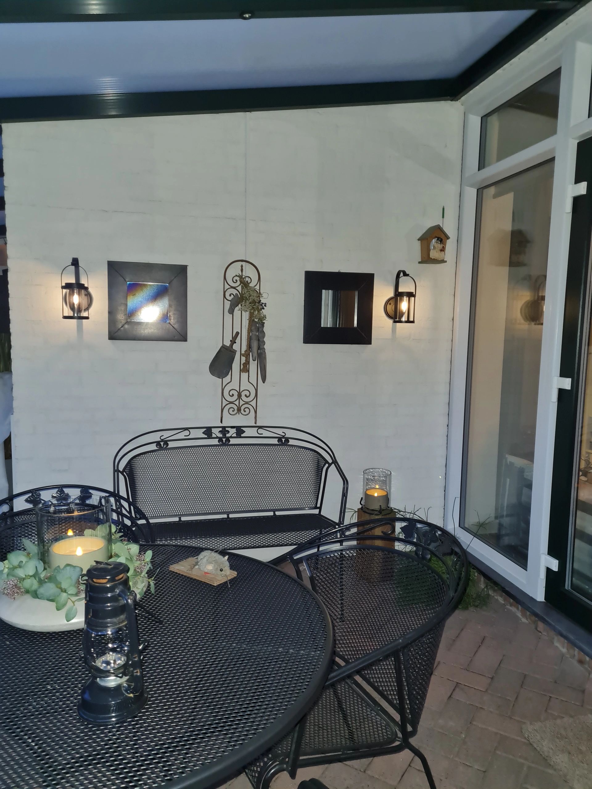 Solar wandlamp Venice met led filament lamp