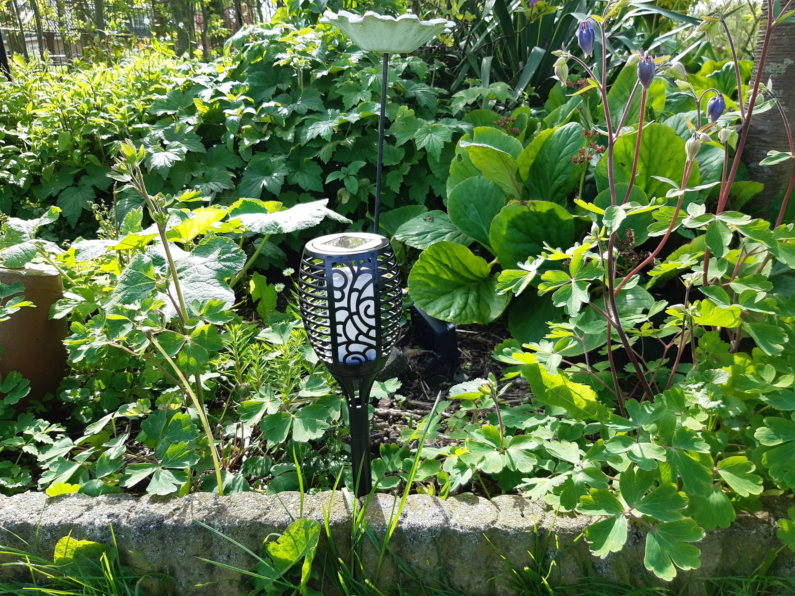Solarlamp Fakkel voordeelset 3 zwart met schemersensor