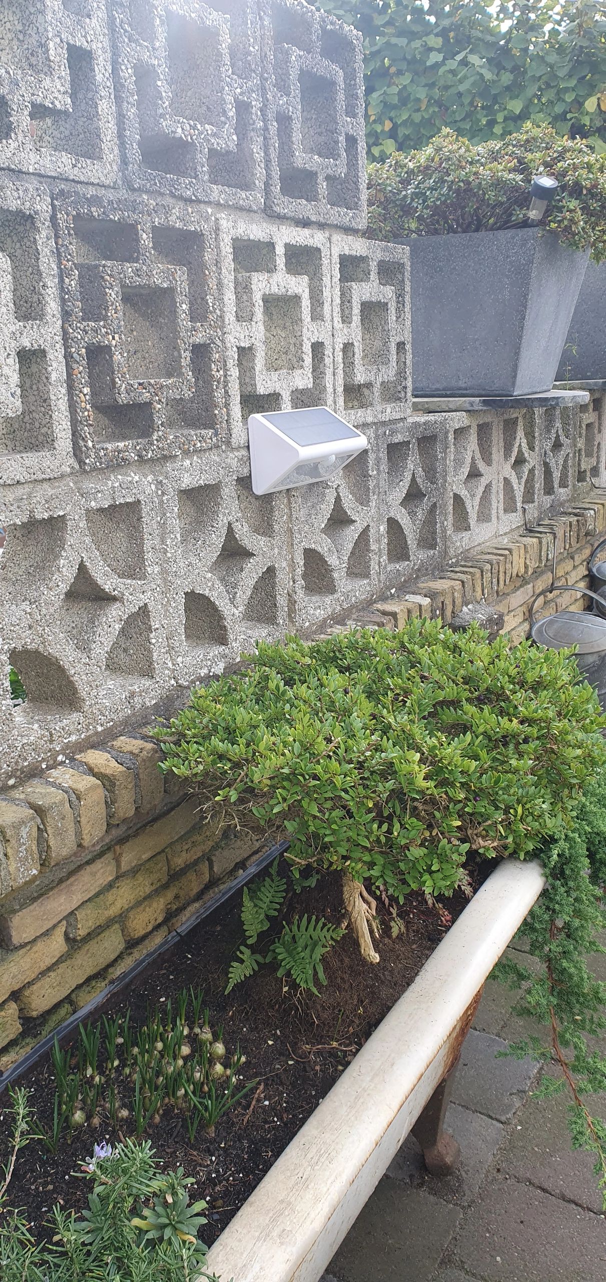 Solar buitenlamp wandlamp Motion III met bewegingsmelder op zonne energie