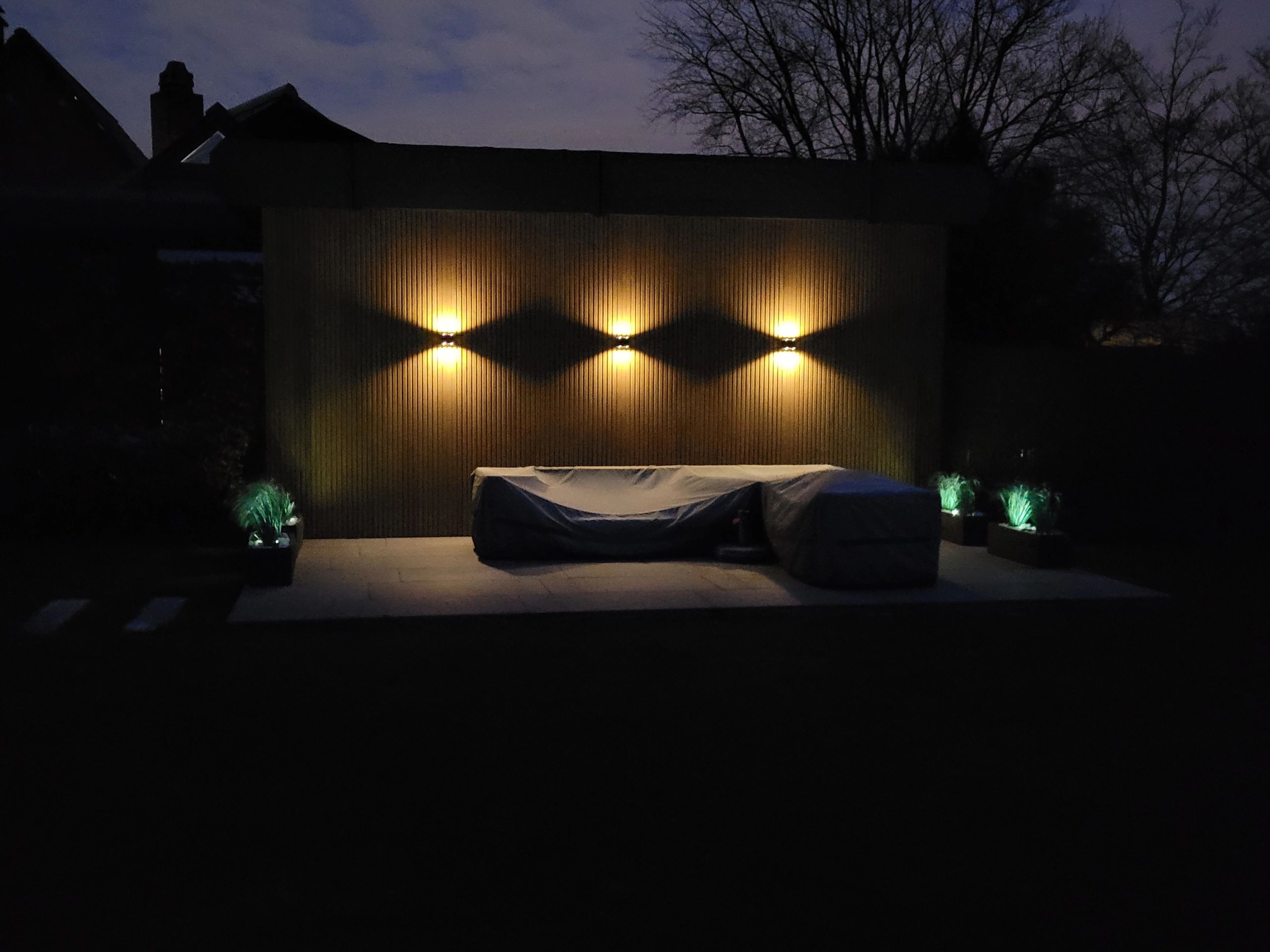 Solar LED wandlamp up downlight Emme recht - Voordeelset van 2 stuks