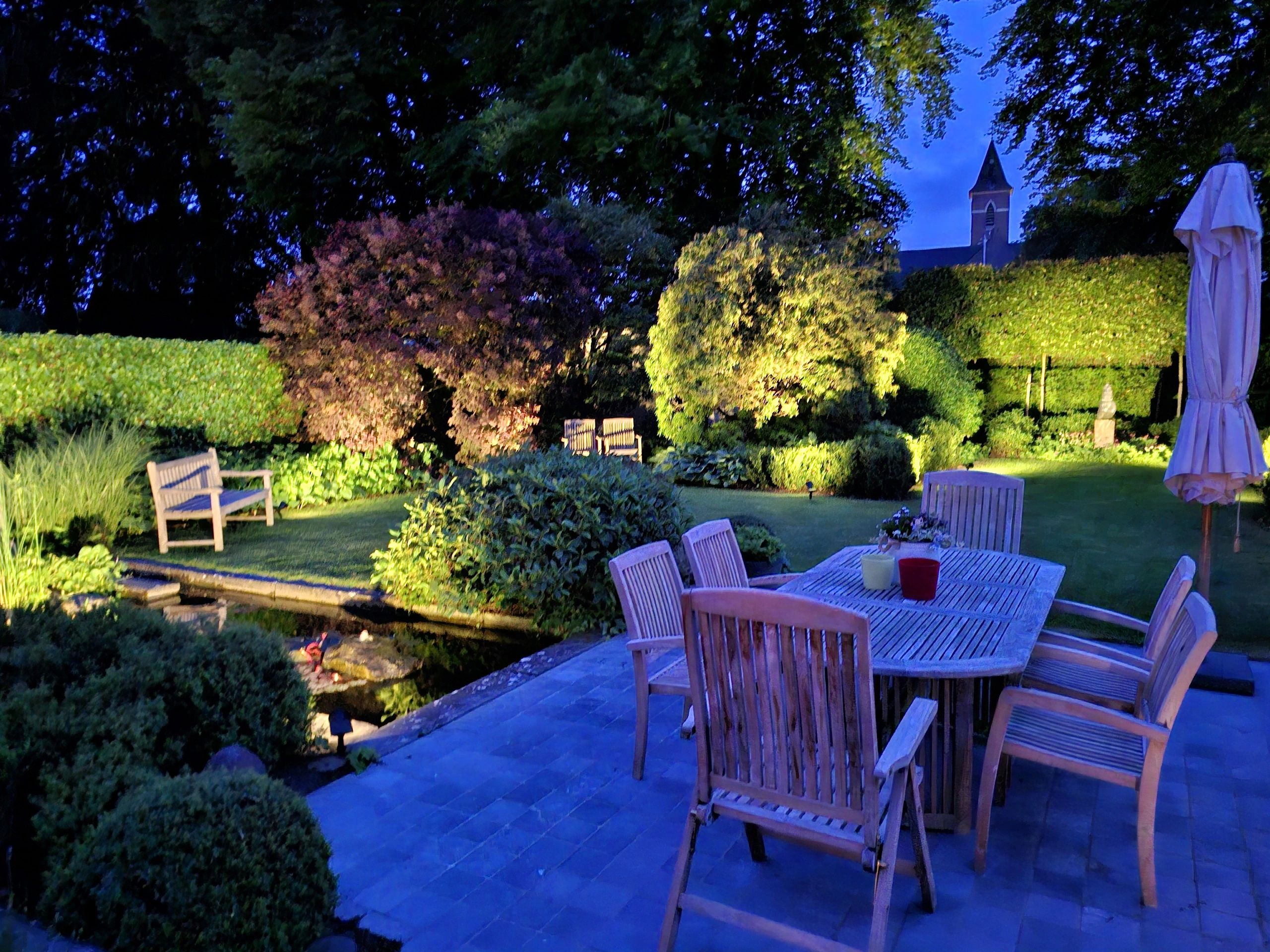Solar spot Highlight voor wandmontage of grondspies warm wit voordeelset 2