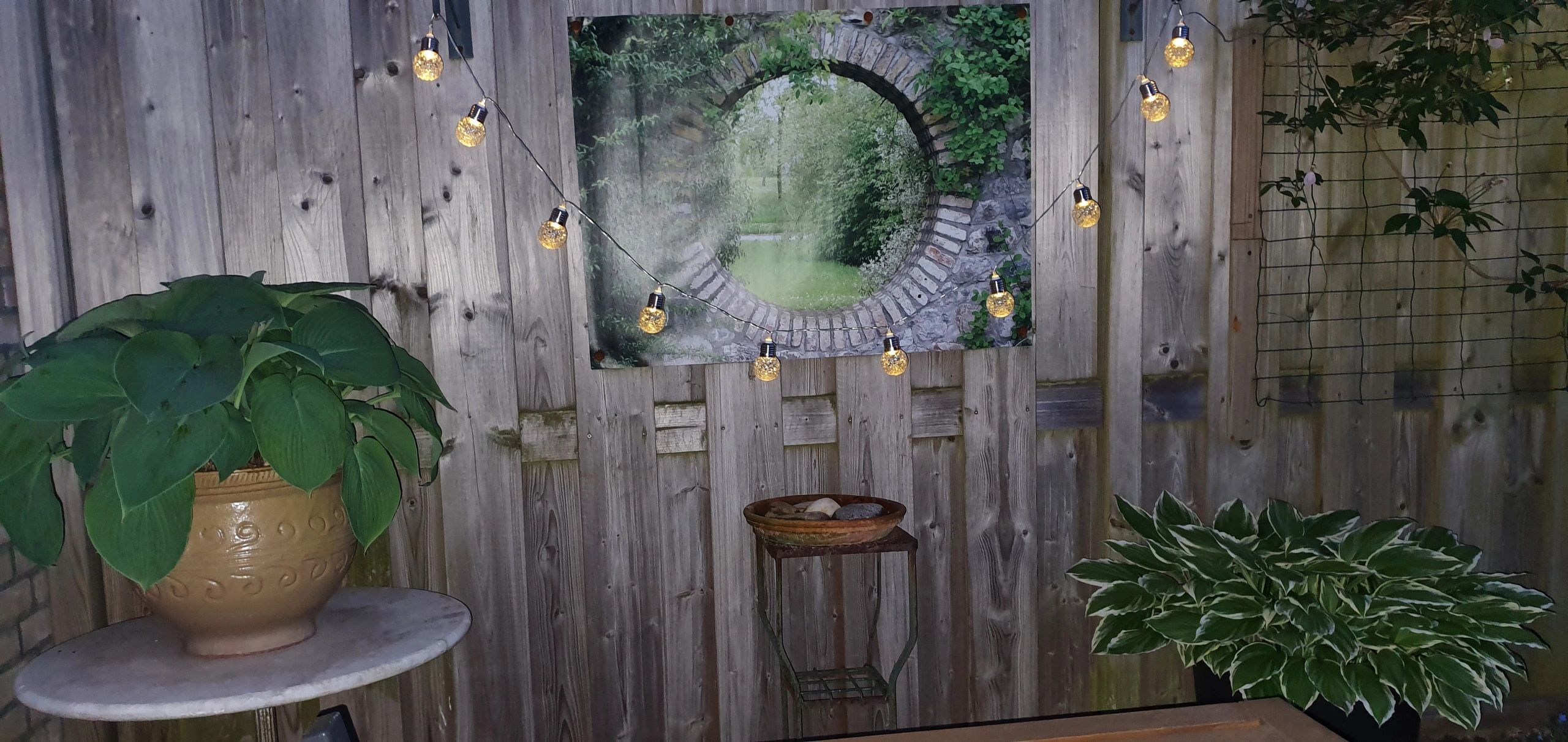 Solar lichtslinger Diamond met 20 warm witte led lampen