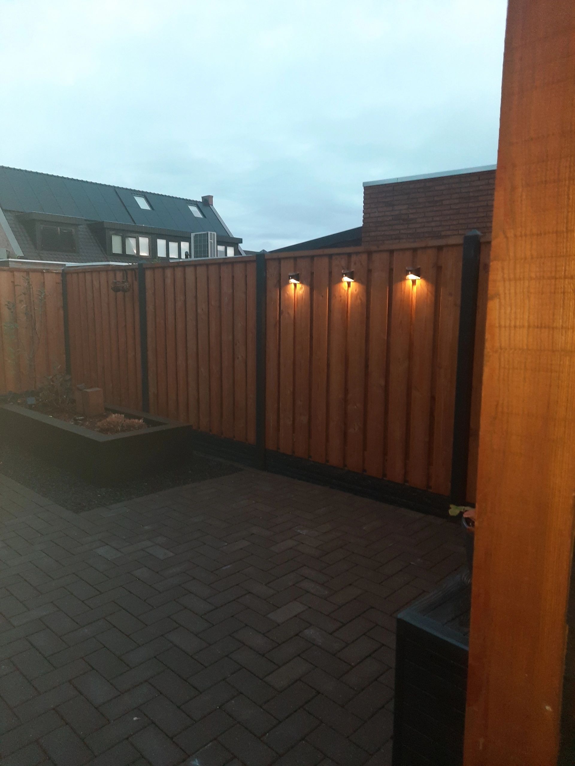 3x Solar wandlamp Flint zwart met bewegingsmelder op zonne energie Warm wit