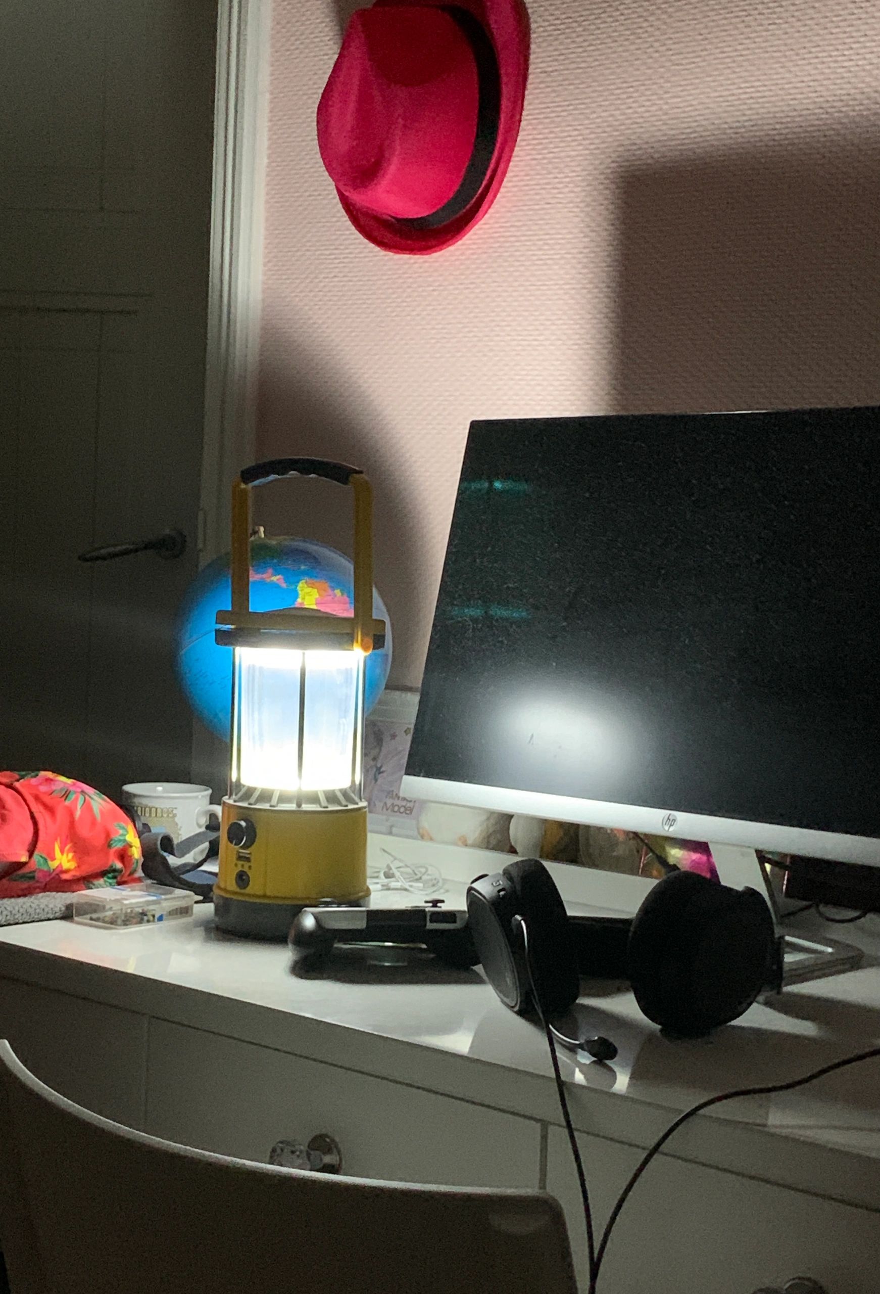 Solar camping lamp Clap dimbaar met USB lader en kompas op zonne-energie