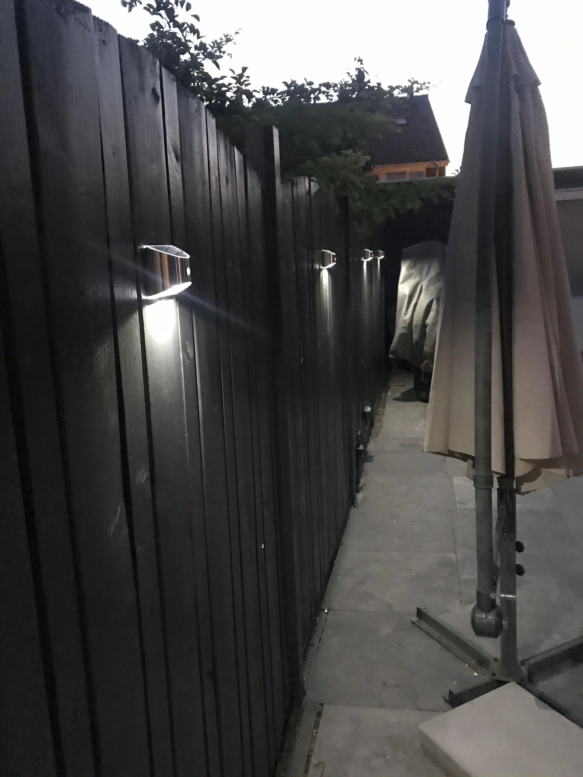 3X Solar wandlamp Flint RVS met bewegingsmelder op zonne energie koud wit