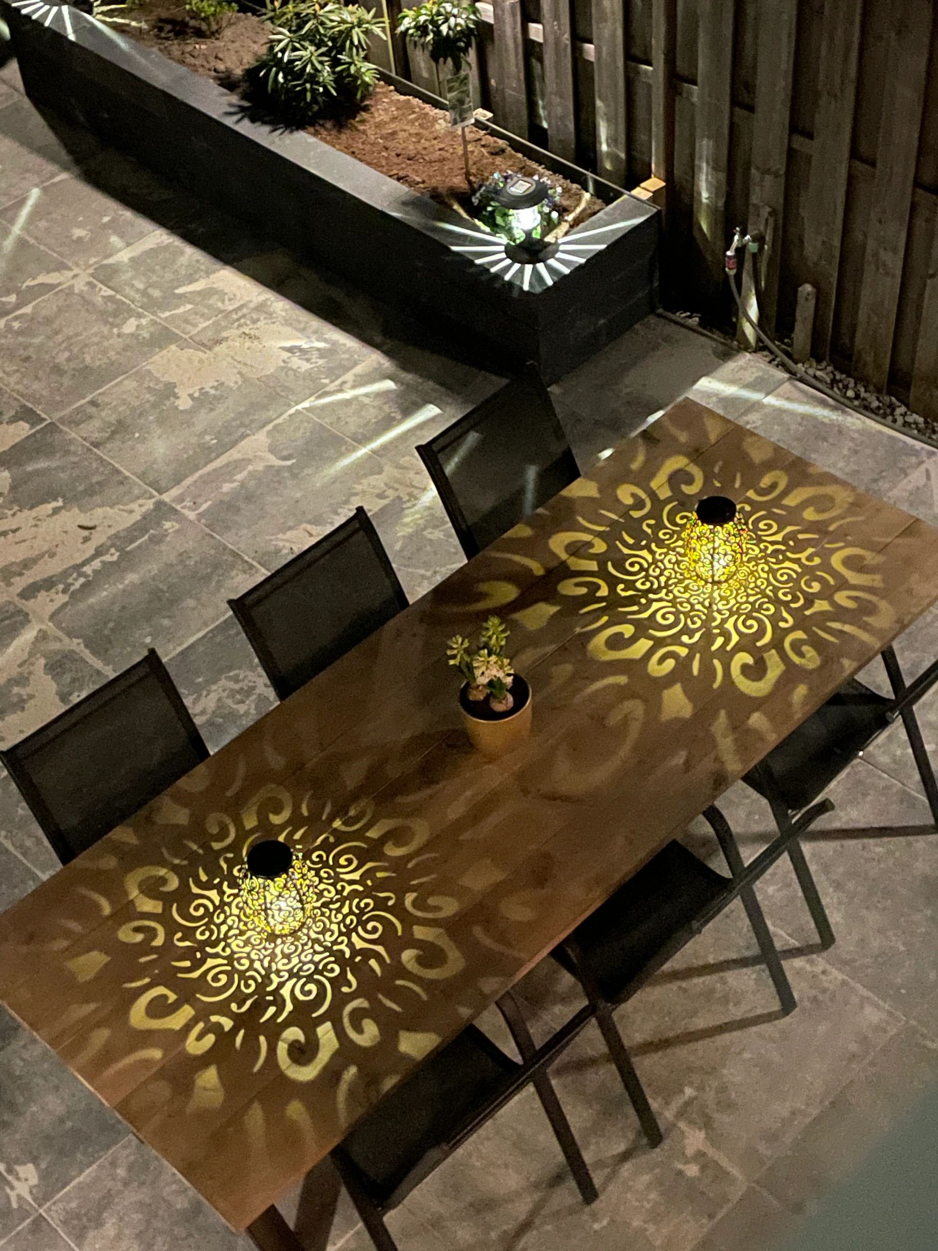 Voordeelset Solar LED tafellamp Agadir 2 stuks op zonne-energie met mooi lichteffect