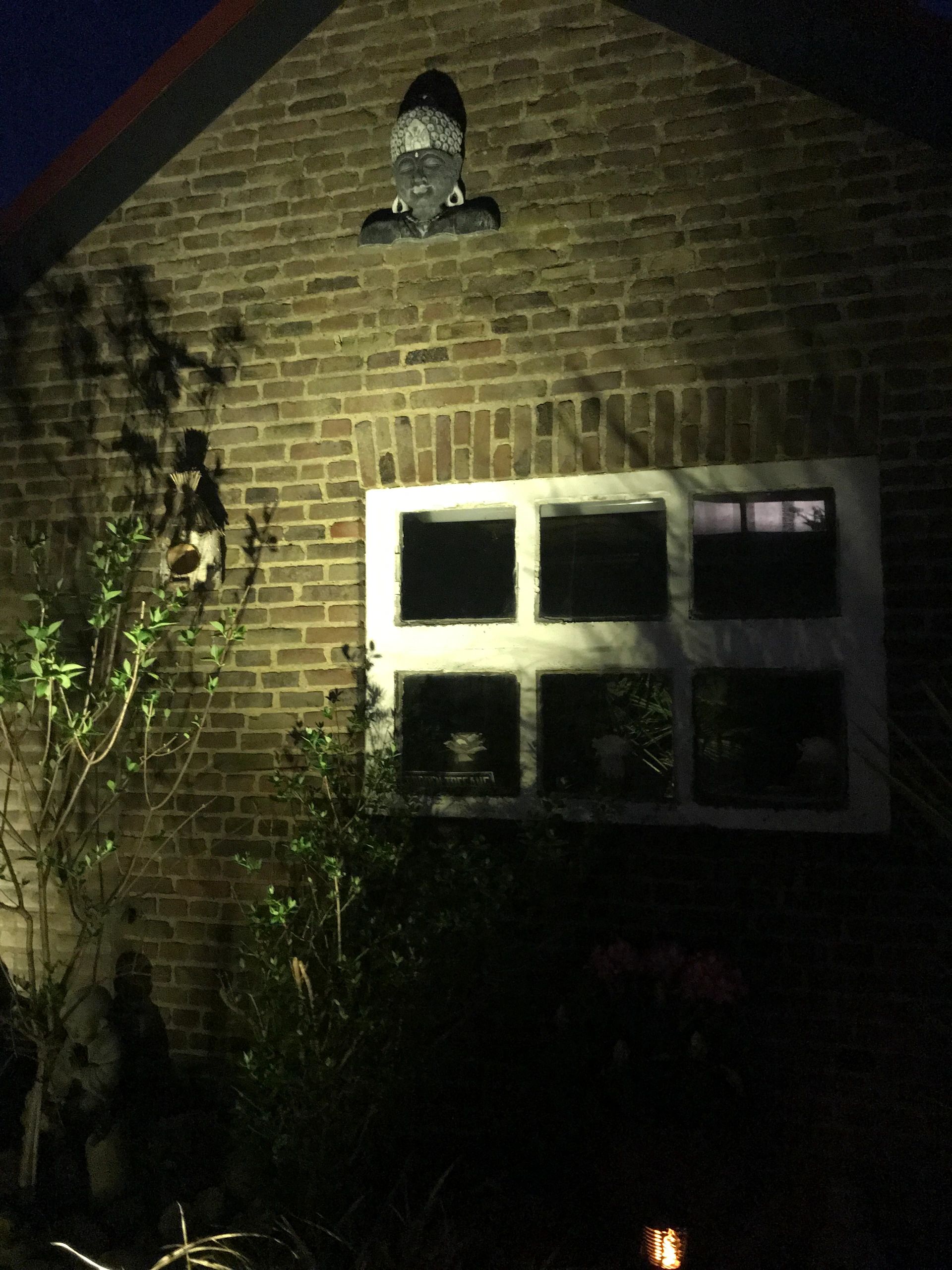 Solar wandspot Highlight voor wandmontage of grondspies - buitenlamp op zonne energie warm wit