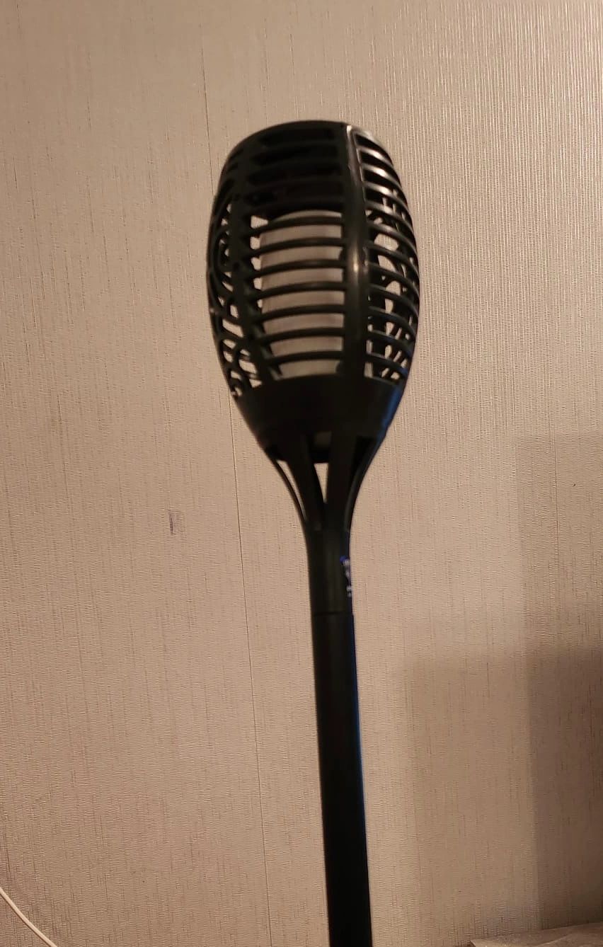 Solarlamp Fakkel Small voordeelset van 2 stuks zwart met vlameffect