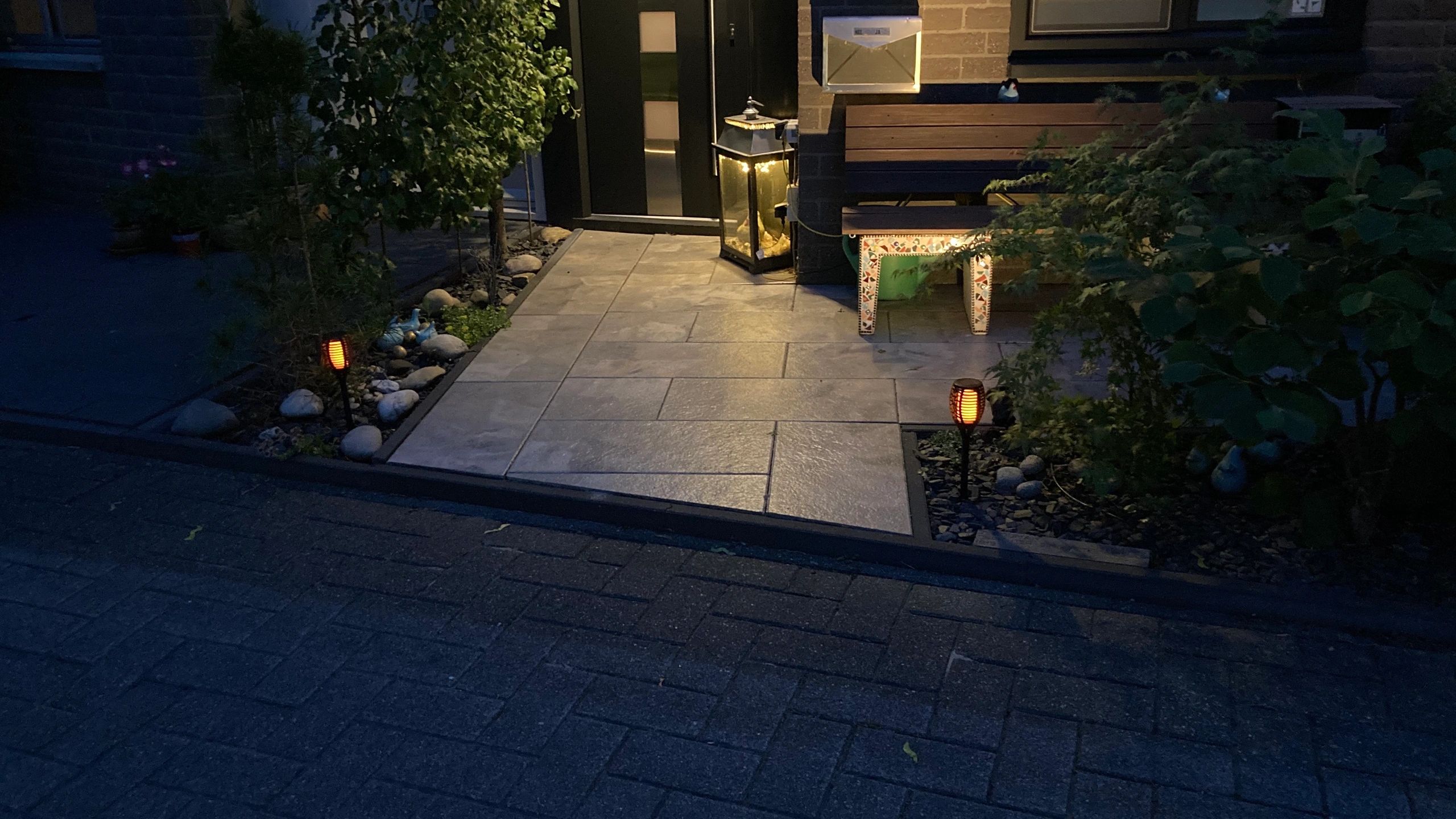 Solarlamp Fakkel Small voordeelset 4 stuks zwart met vlameffect