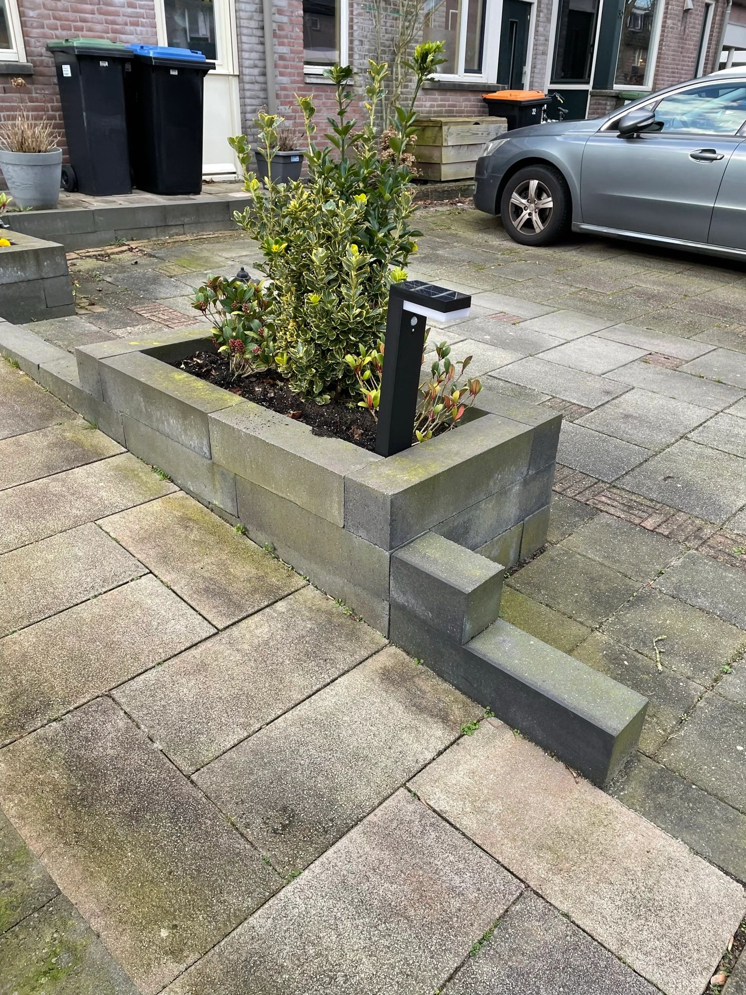 Solar LED staande lamp Oslo met bewegingssensor