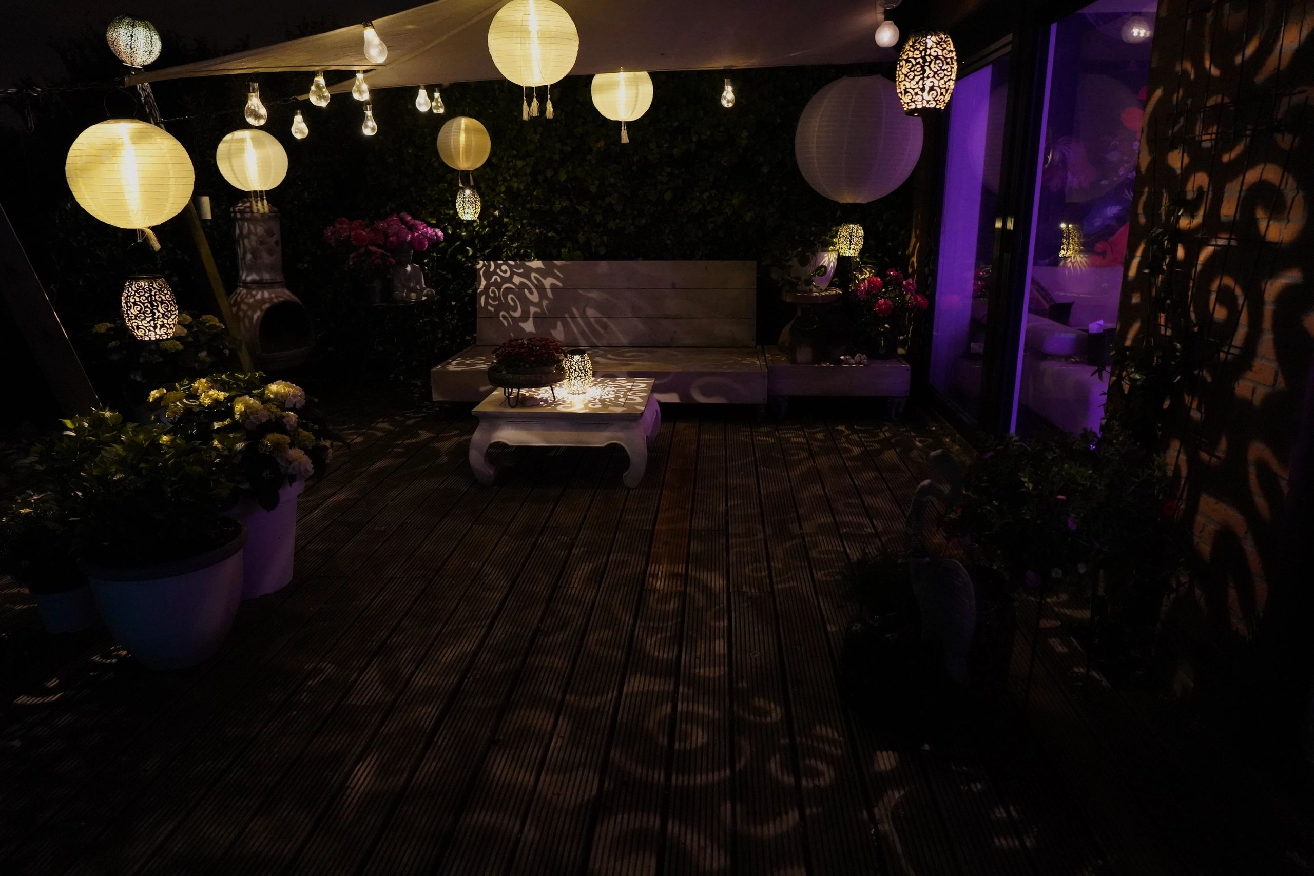 Voordeelset Solar LED tafellamp Agadir 3 stuks op zonne-energie met mooi lichteffect