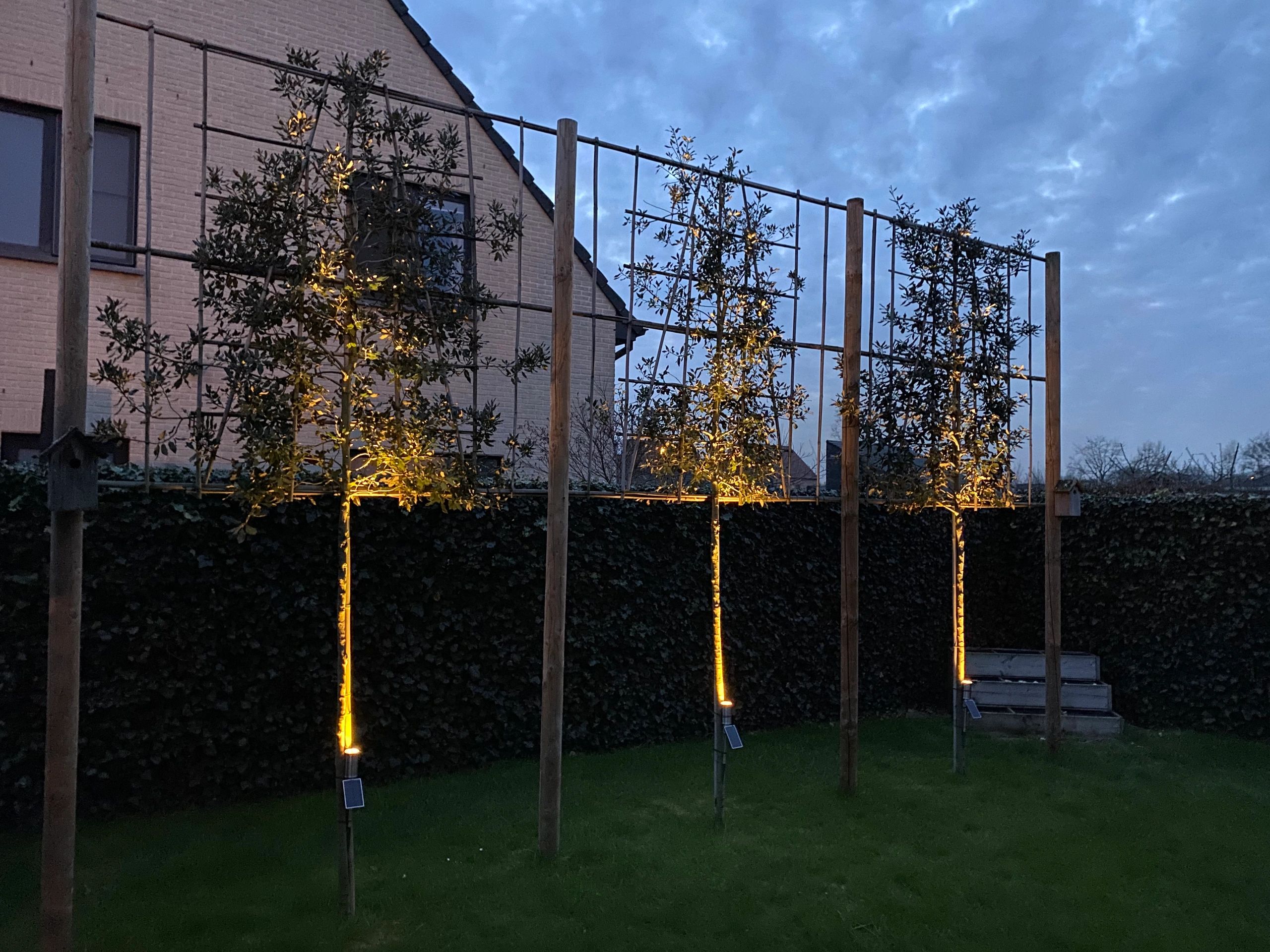 Solar spot Accent voordeelset met grondspies RVS warm wit