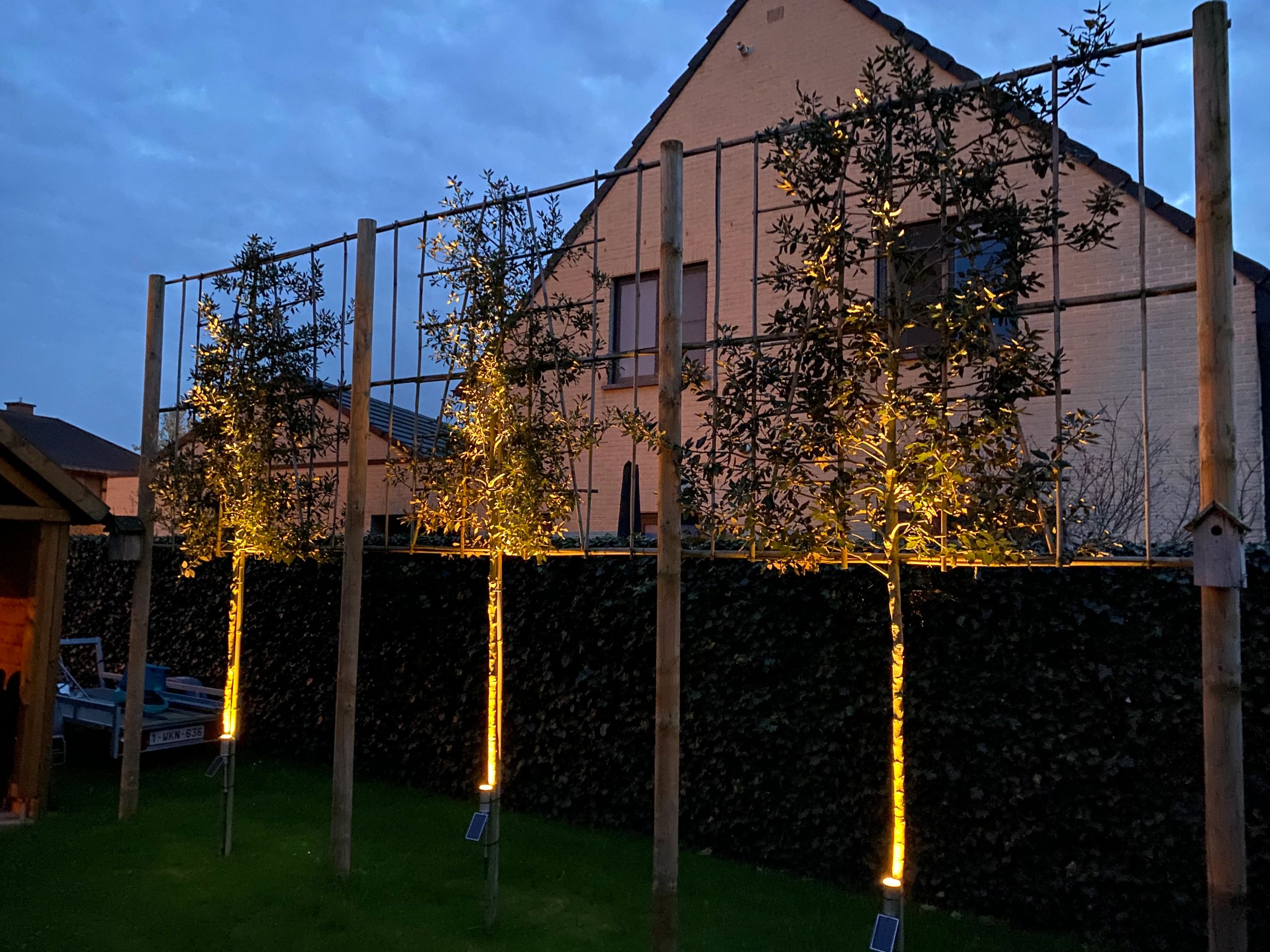 Solar spot Accent voordeelset met grondspies RVS warm wit
