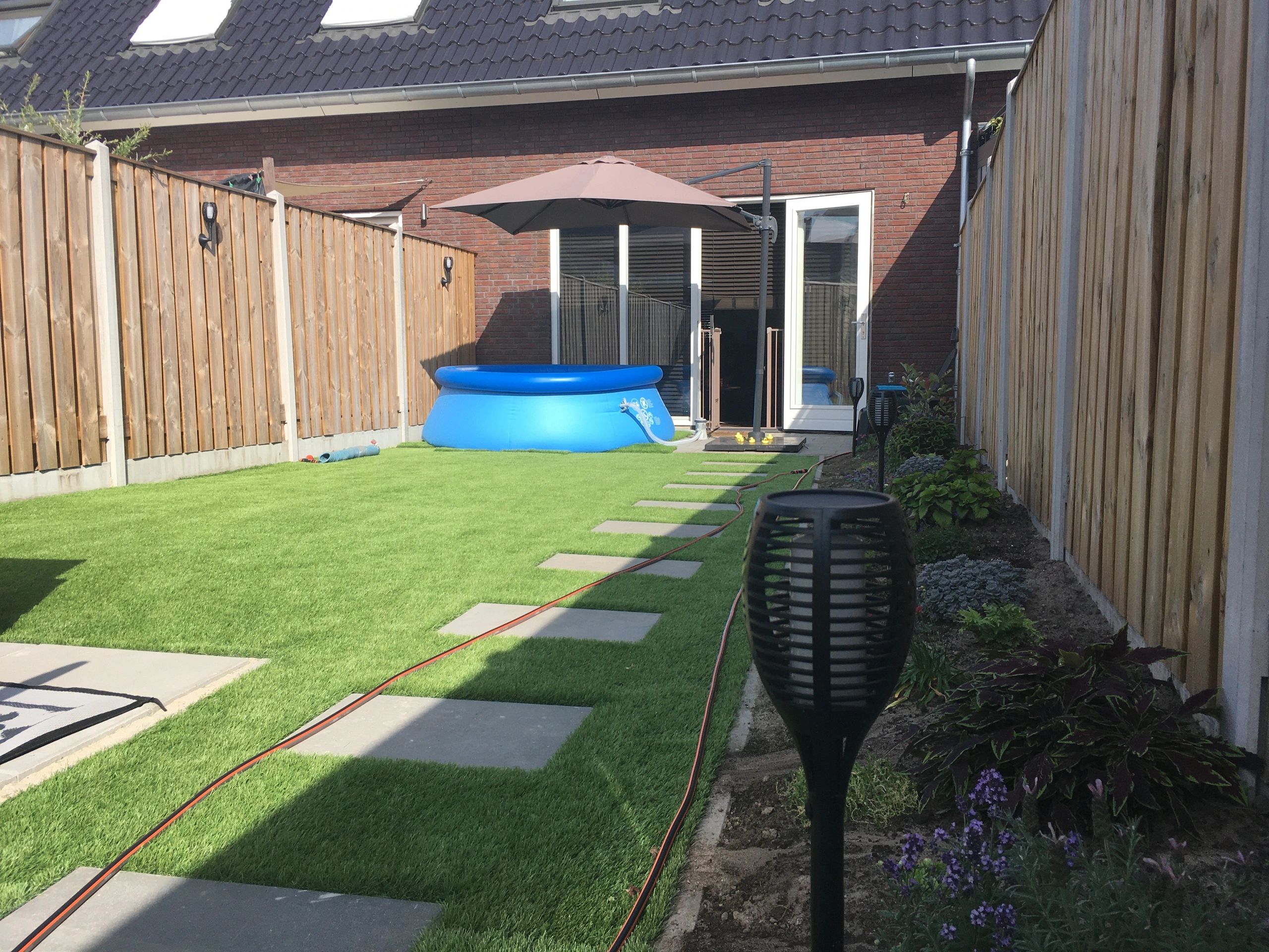 Solarlamp Fakkel Small voordeelset van 2 stuks zwart met vlameffect