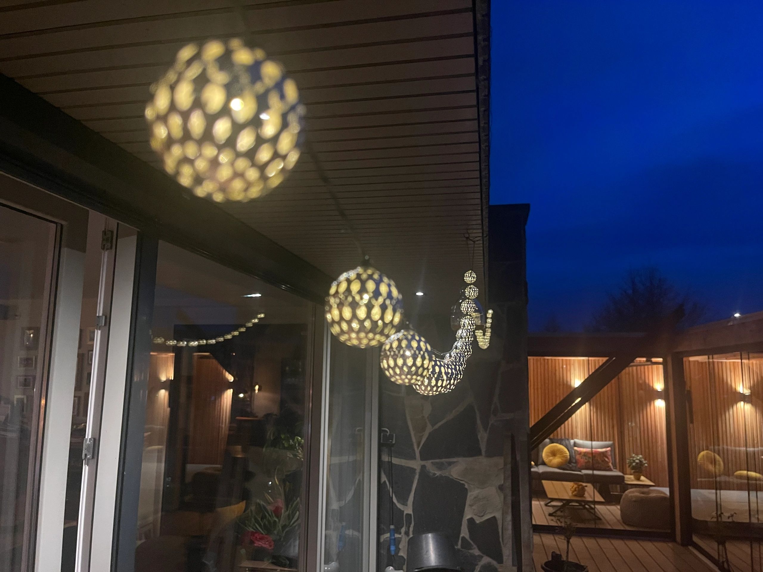 Solar lichtslinger Marrakech met 20 warm witte led lampen