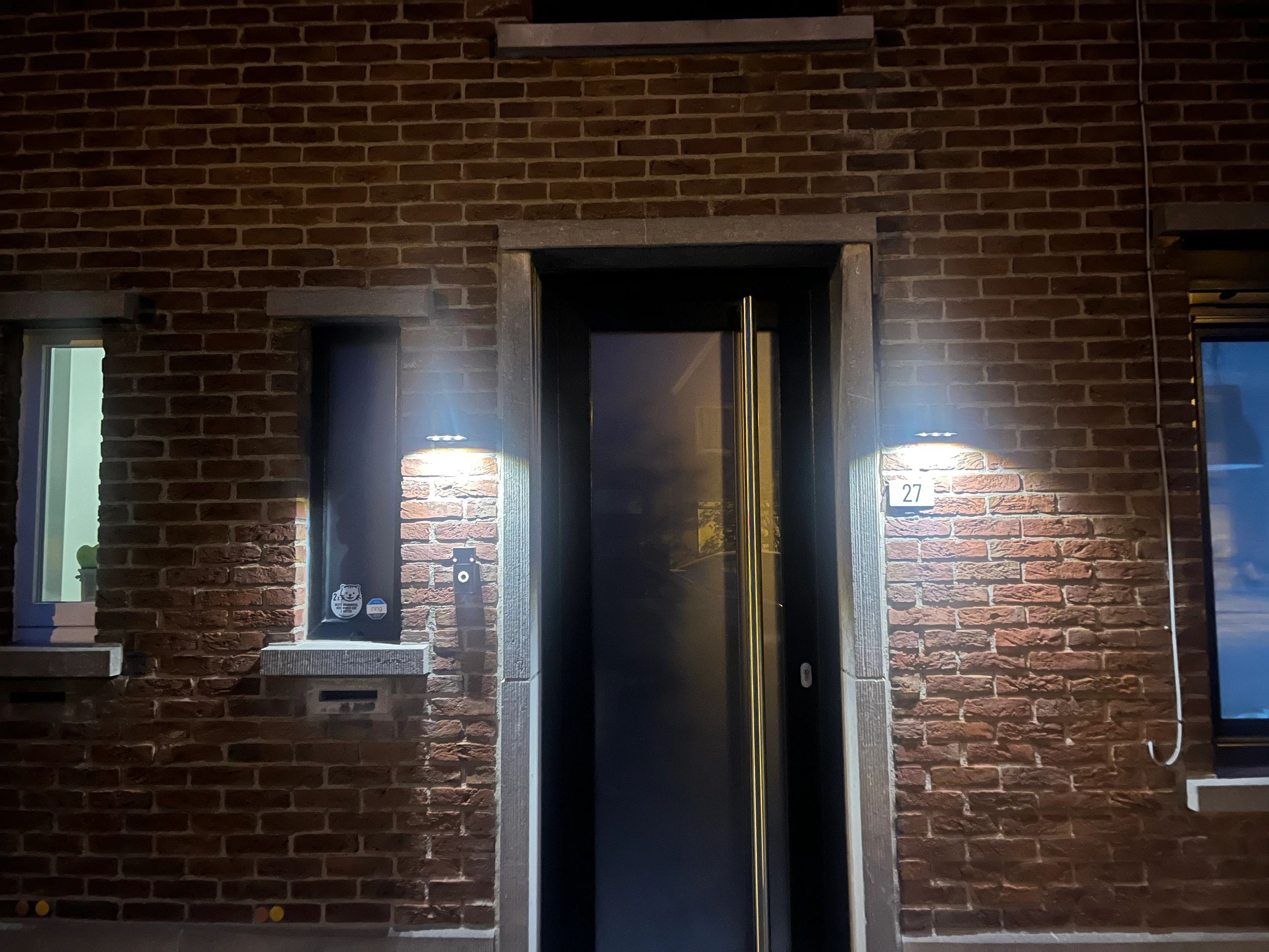 Solar LED wandlamp op zonne energie Sven rond - Voordeelset van 2 stuks