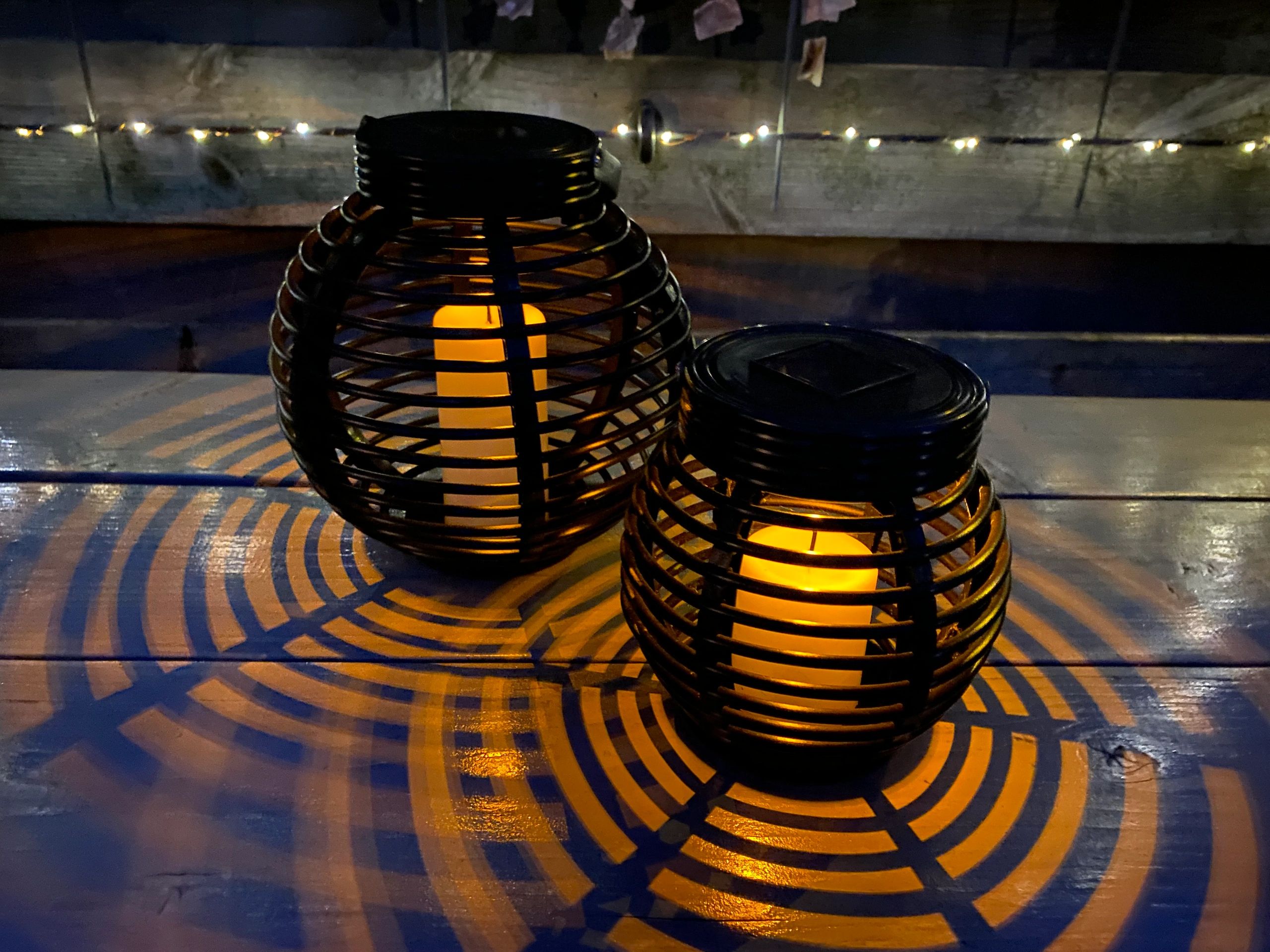 Solar Lantaarn Basket Small Rotanlook lamp op zonne energie