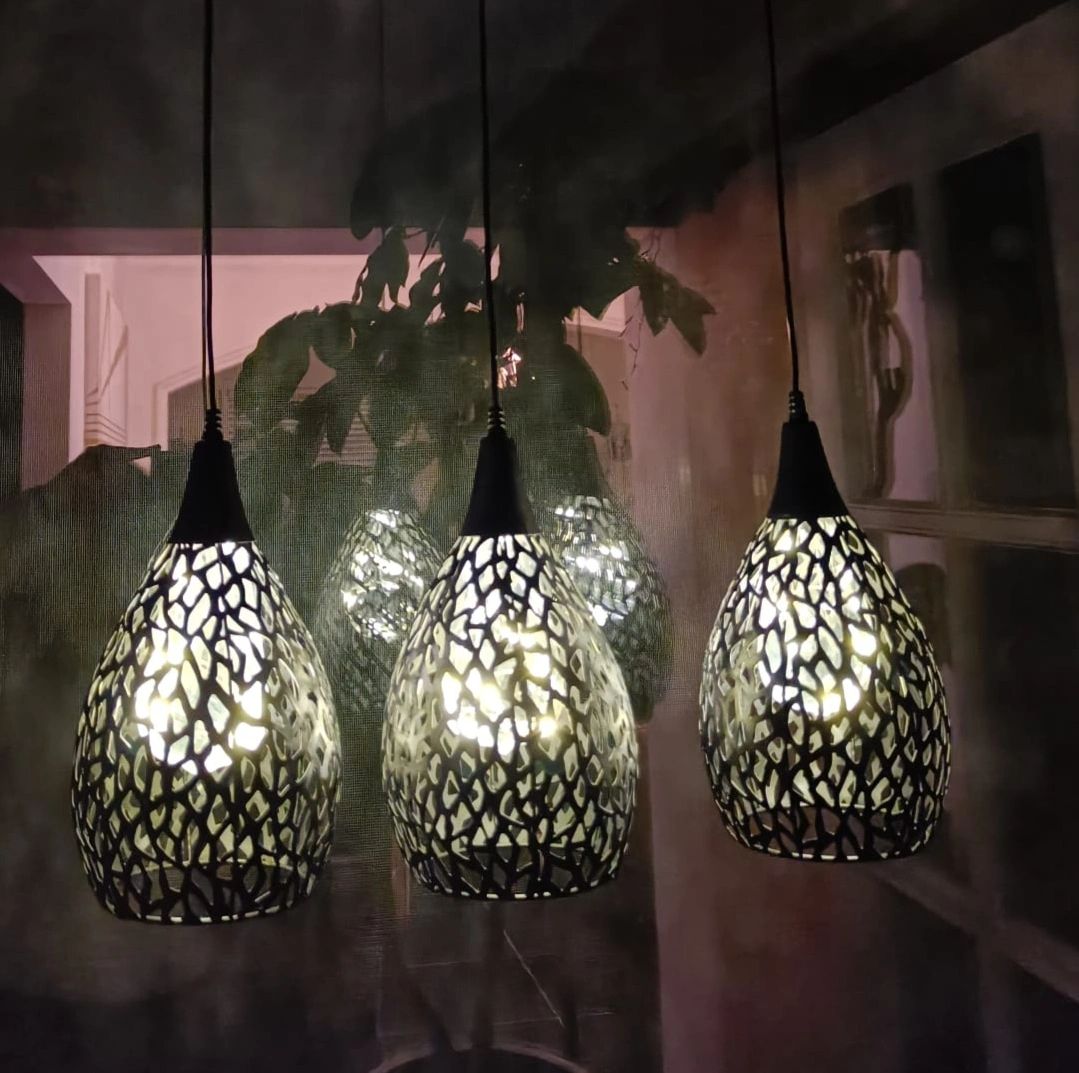 Solar hanglamp Saga Black met schemersensor