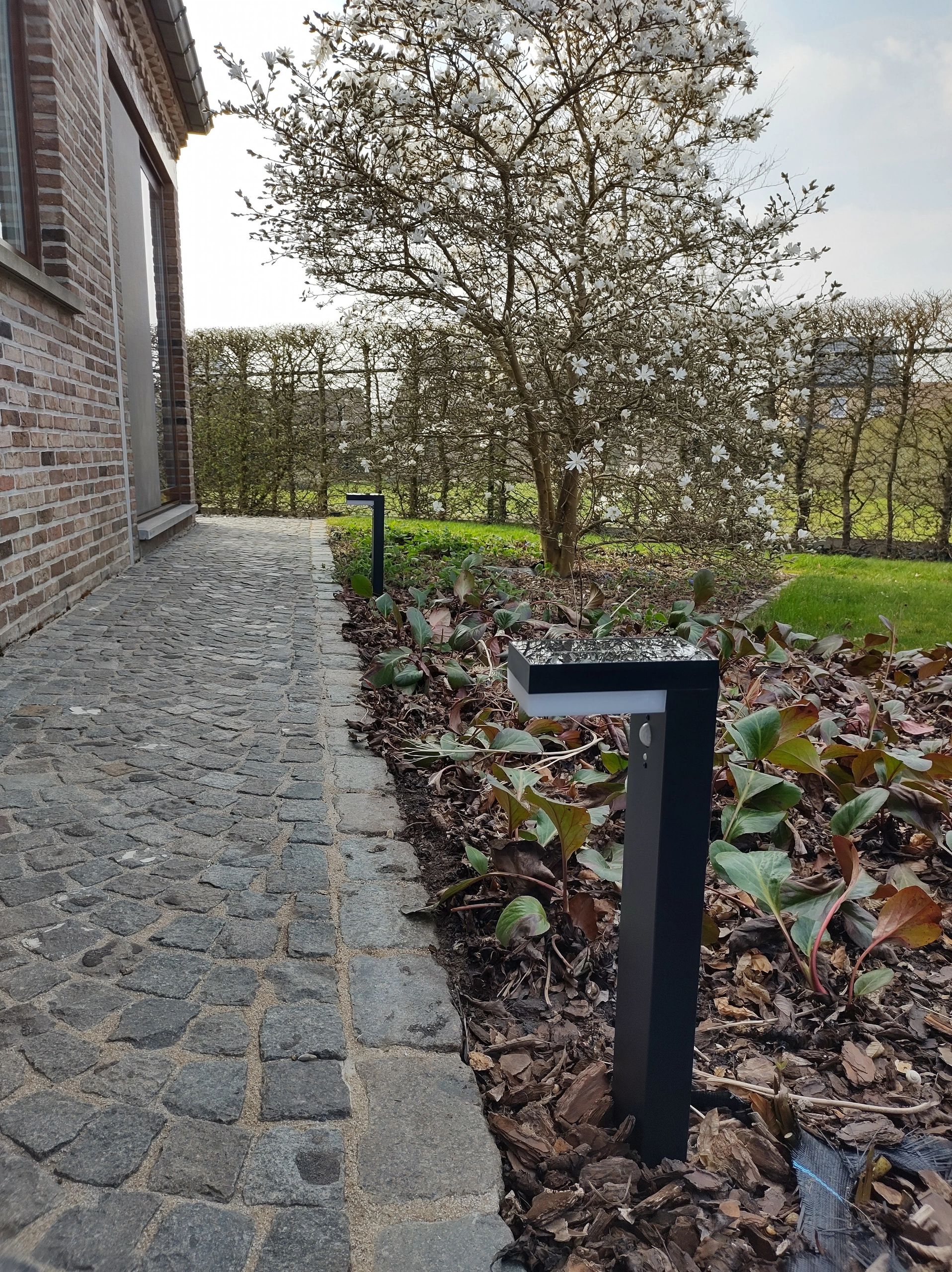 Solar LED staande lamp Oslo met bewegingssensor