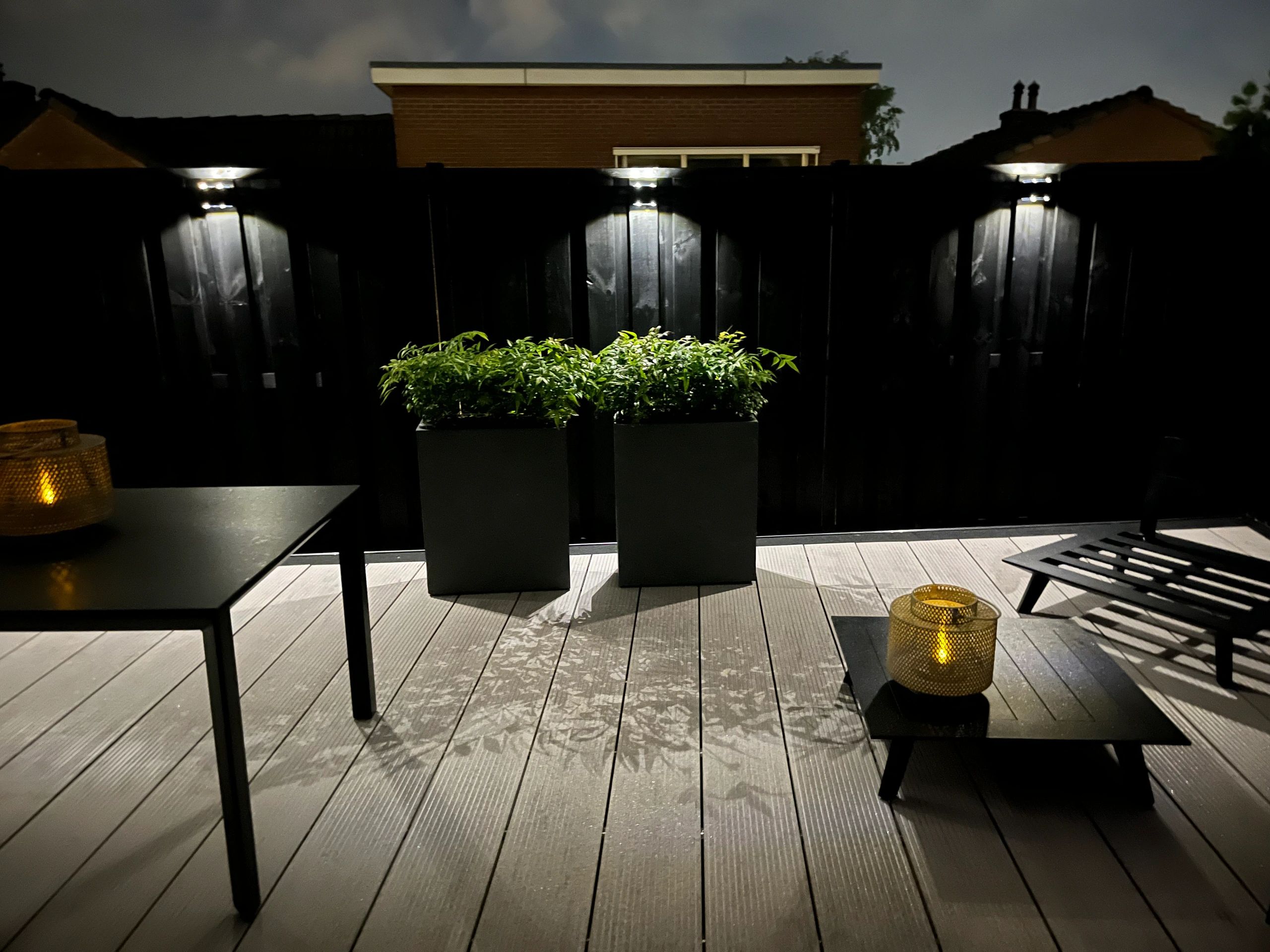 Solar LED wandlamp up downlight Emme recht - Voordeelset van 2 stuks