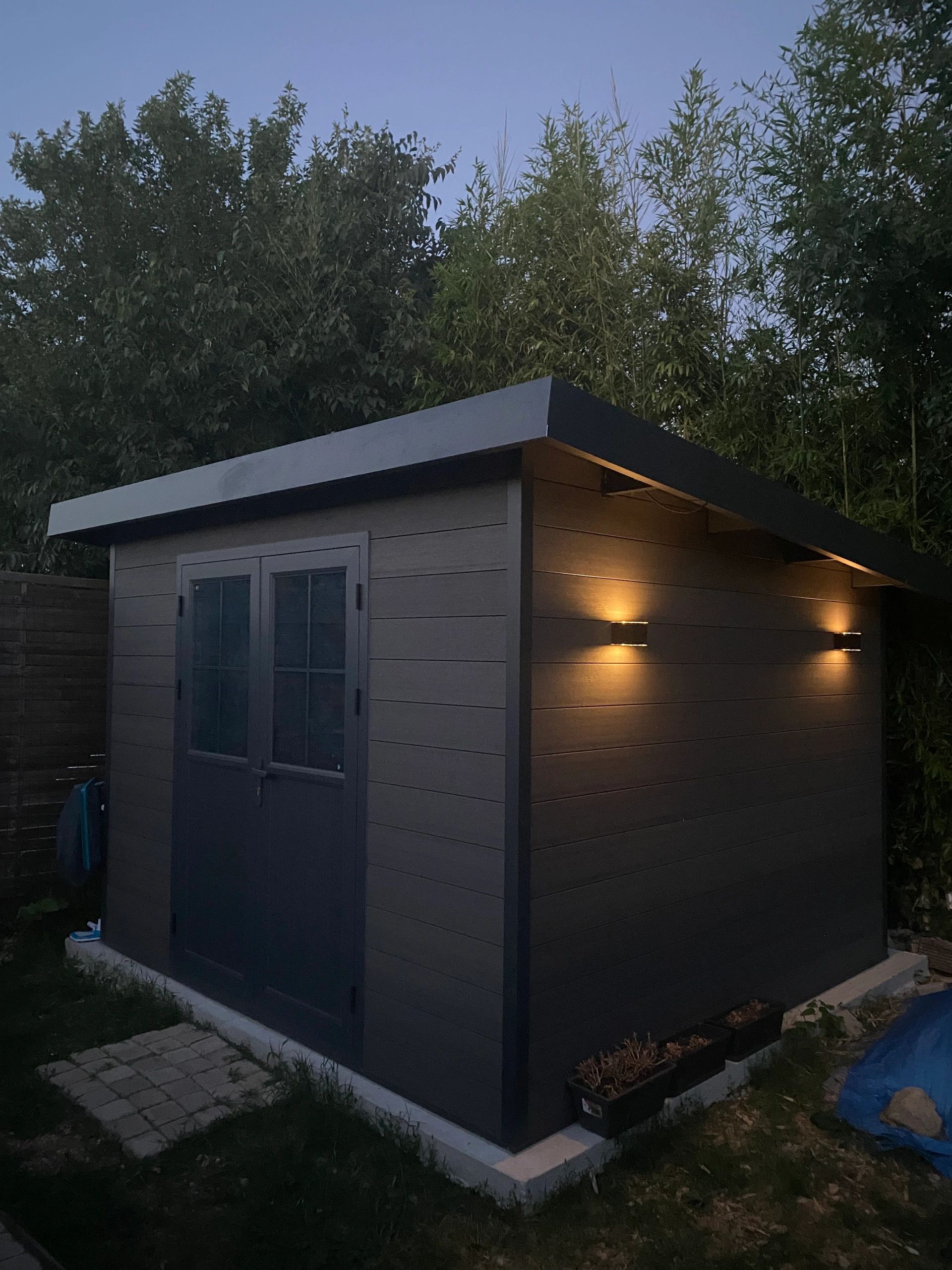 Solar LED wandlamp up downlight Emme recht - Voordeelset van 2 stuks