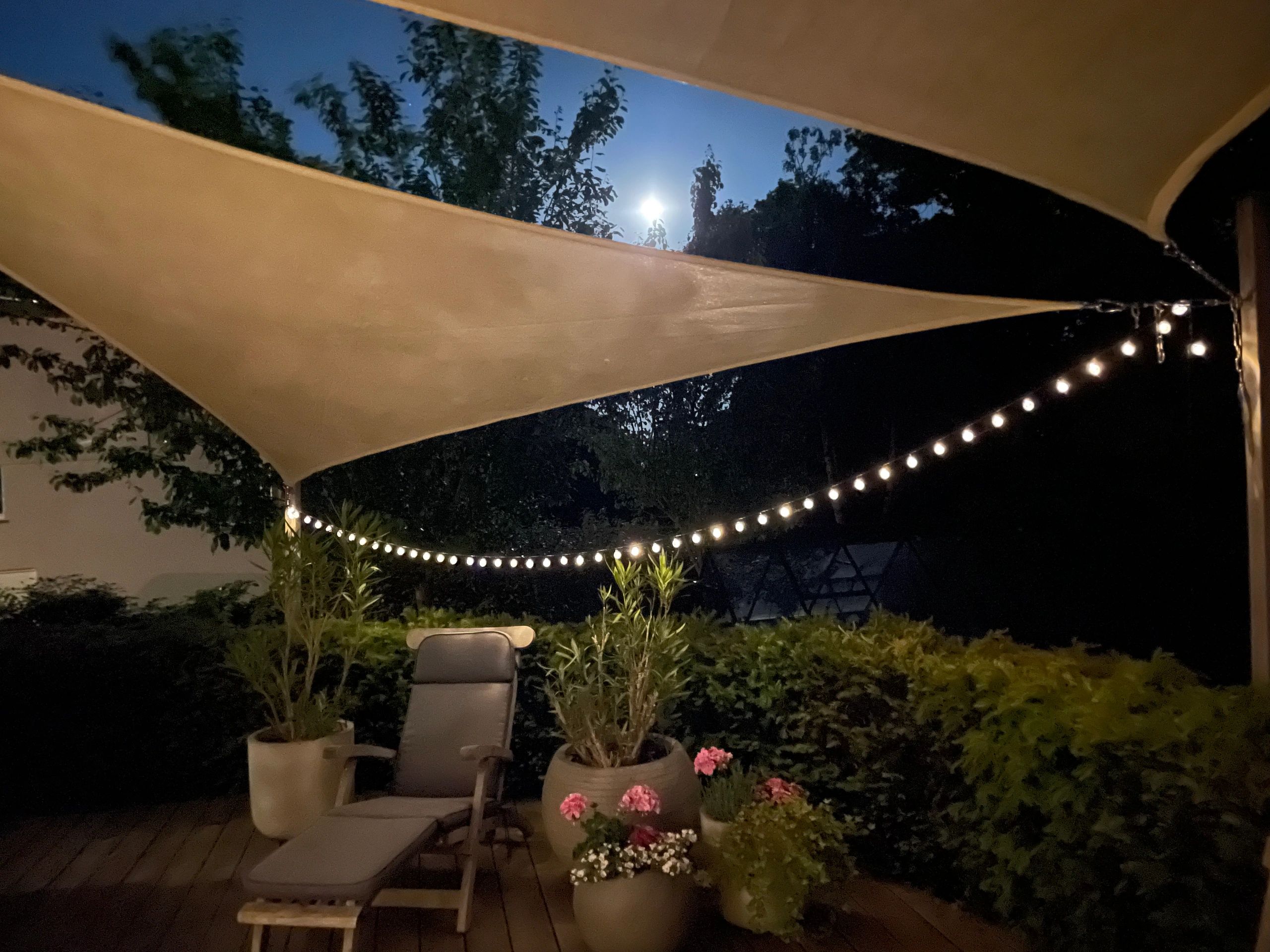 Solar lichtslinger Bubble met 50 warm witte led lampen