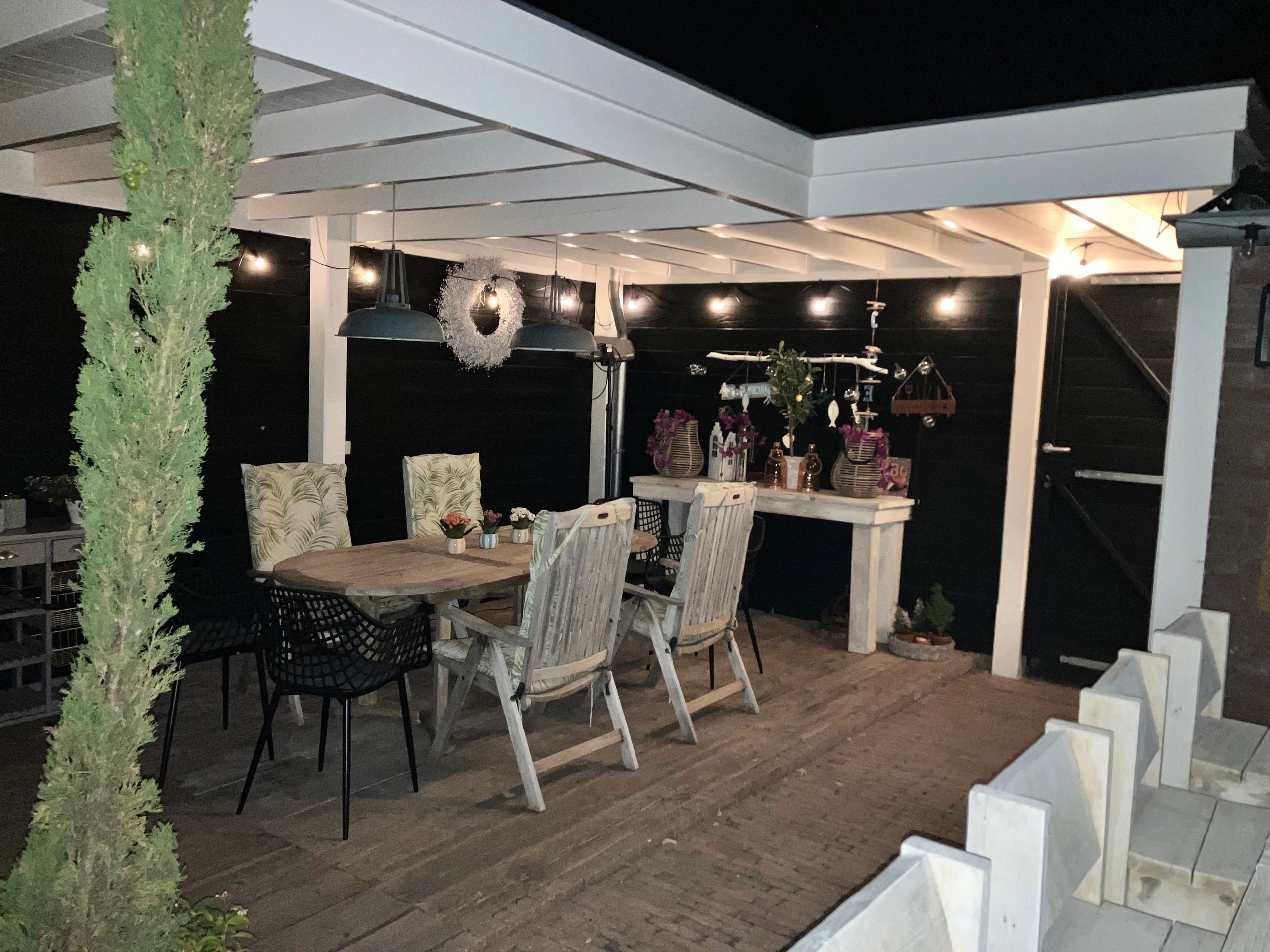 Solar lichtslinger Chain | Met 50 warm witte led filament lampen