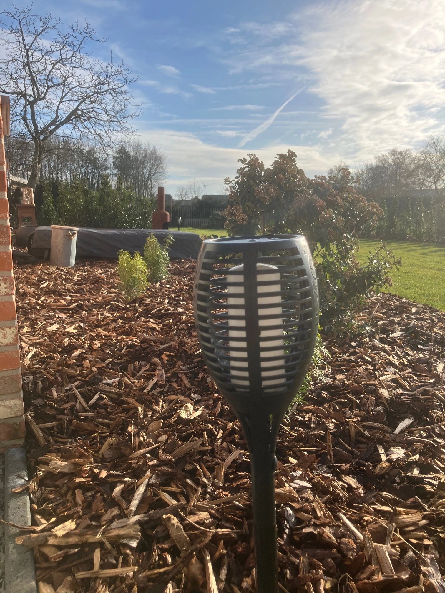 Solarlamp Fakkel voordeelset 3 zwart met schemersensor