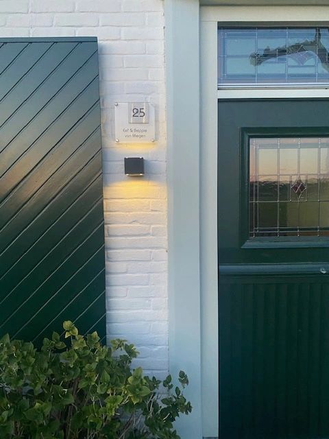 Solar LED wandlamp up downlight Emme recht - Voordeelset van 2 stuks